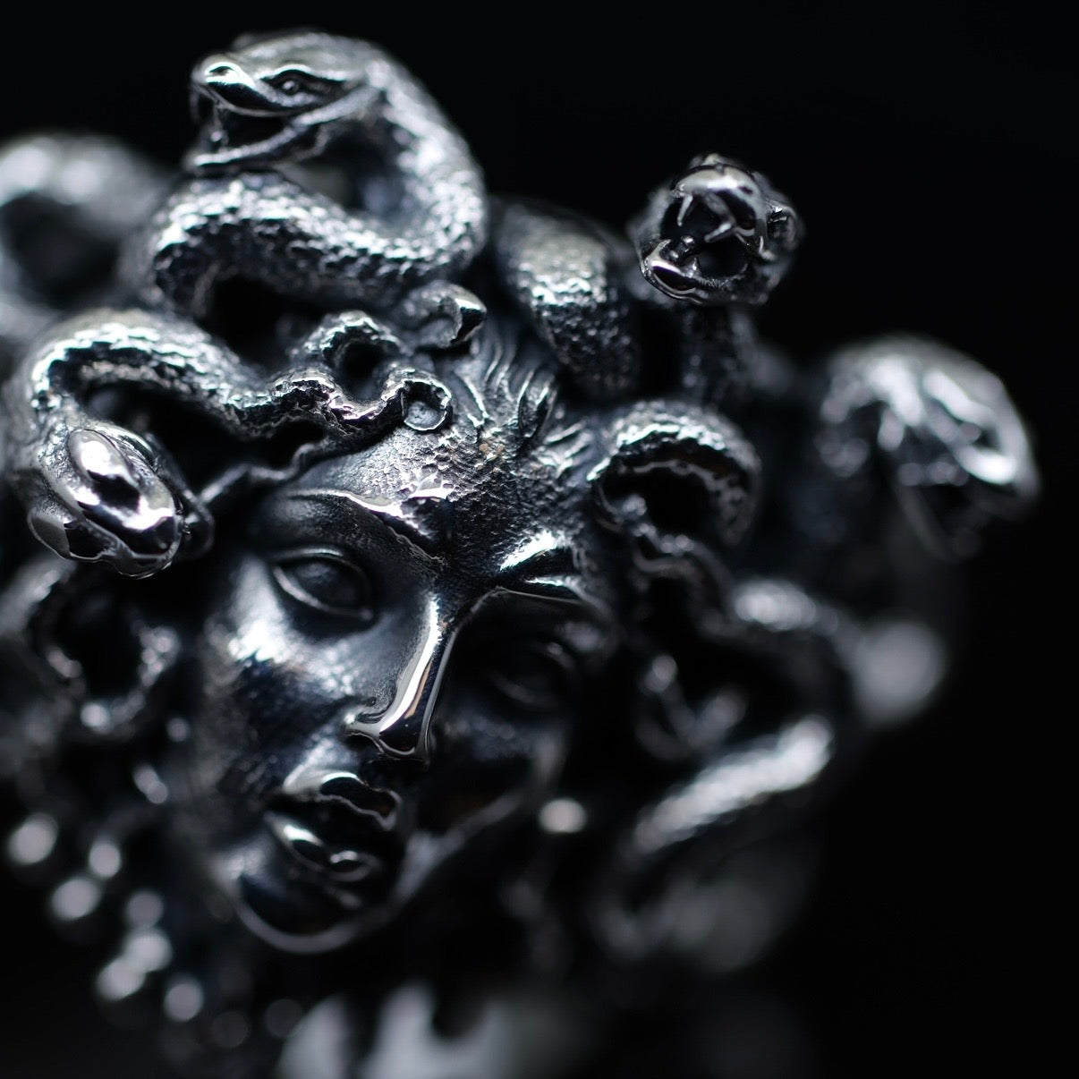 Medusa Ring – Handcrafted Sterling Silver
