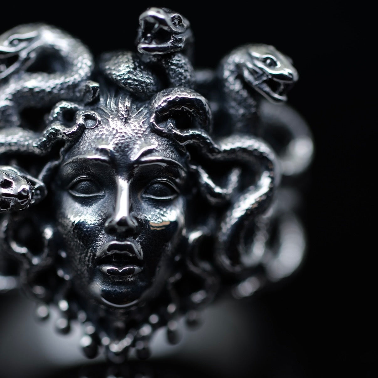 Medusa Ring – Handcrafted Sterling Silver