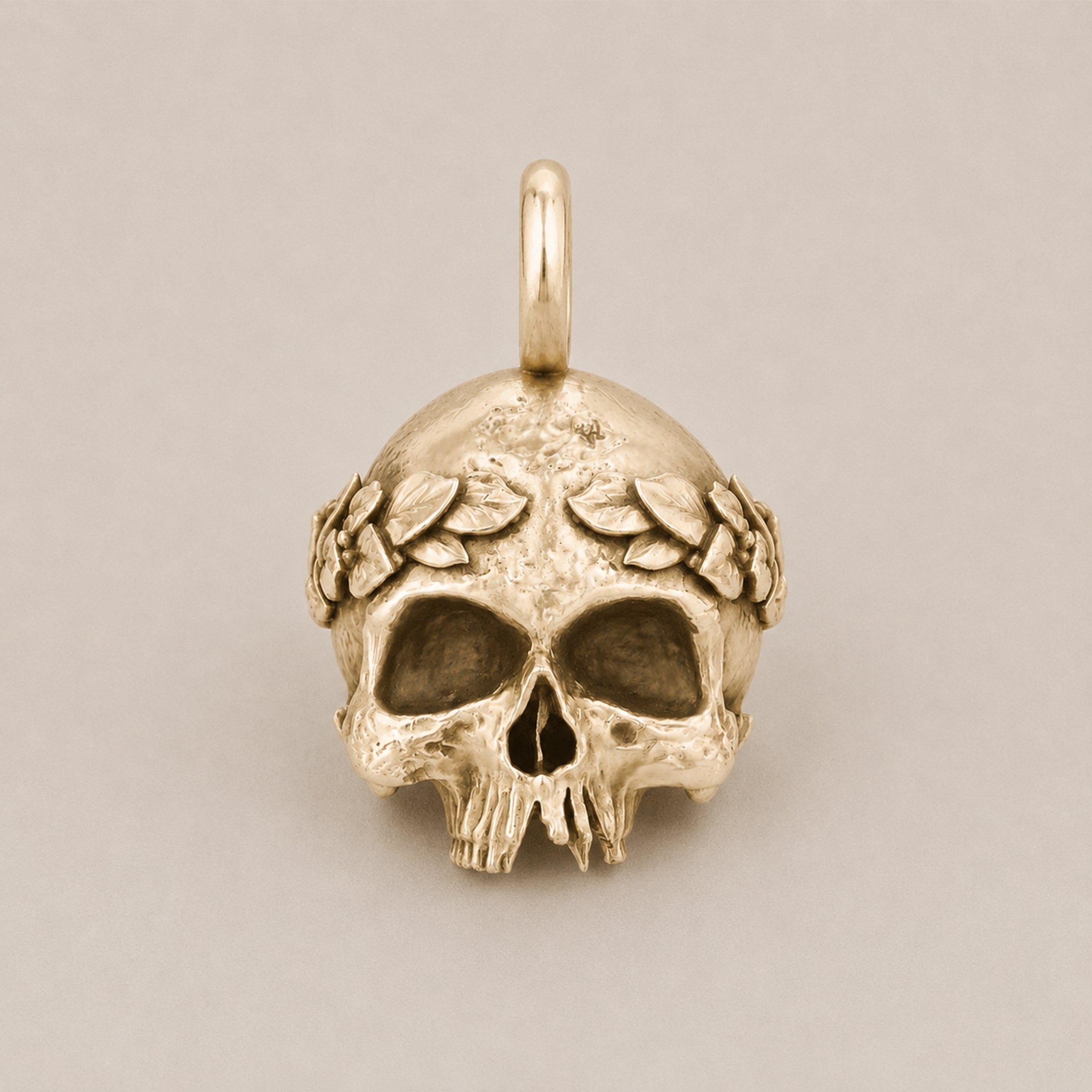 Fallen Empire Skull Pendant | Handcrafted Solid 9ct Yellow Gold