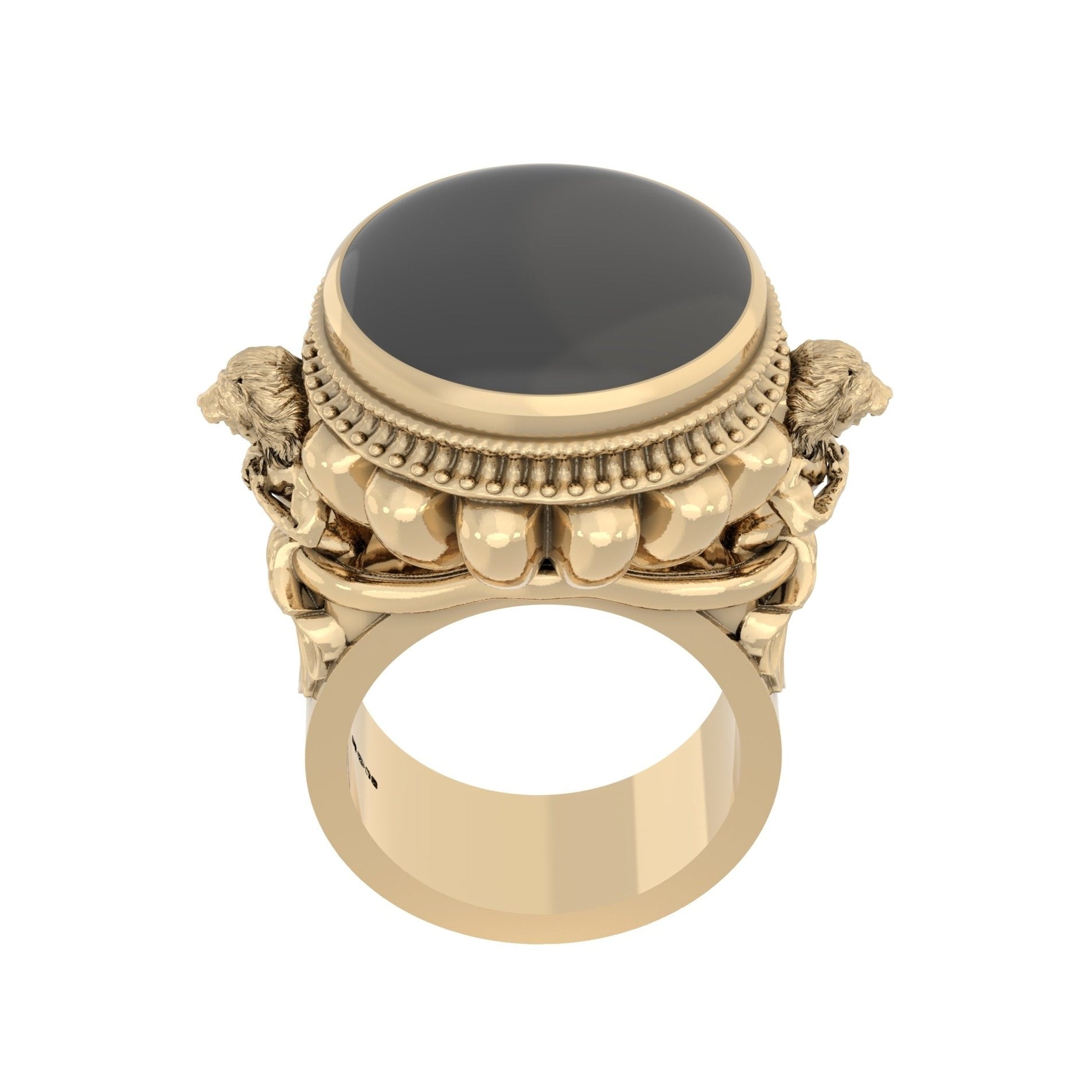 Garnet-Crowned Herculean Ring in 9ct Gold – Symbol of Courage and Power – BeckonJewel