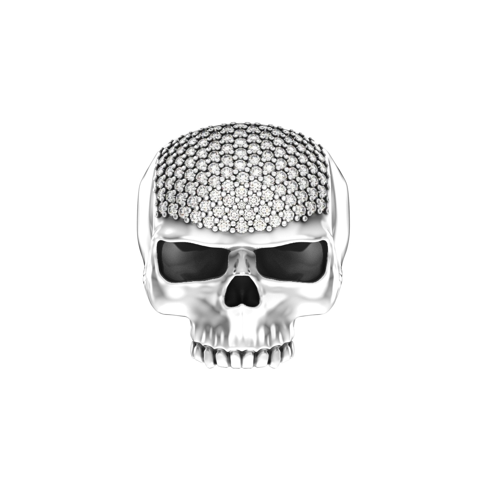 Ántrax Skull Ring – Pavé Diamond Edition | Solid Sterling Silver - BeckonJewel