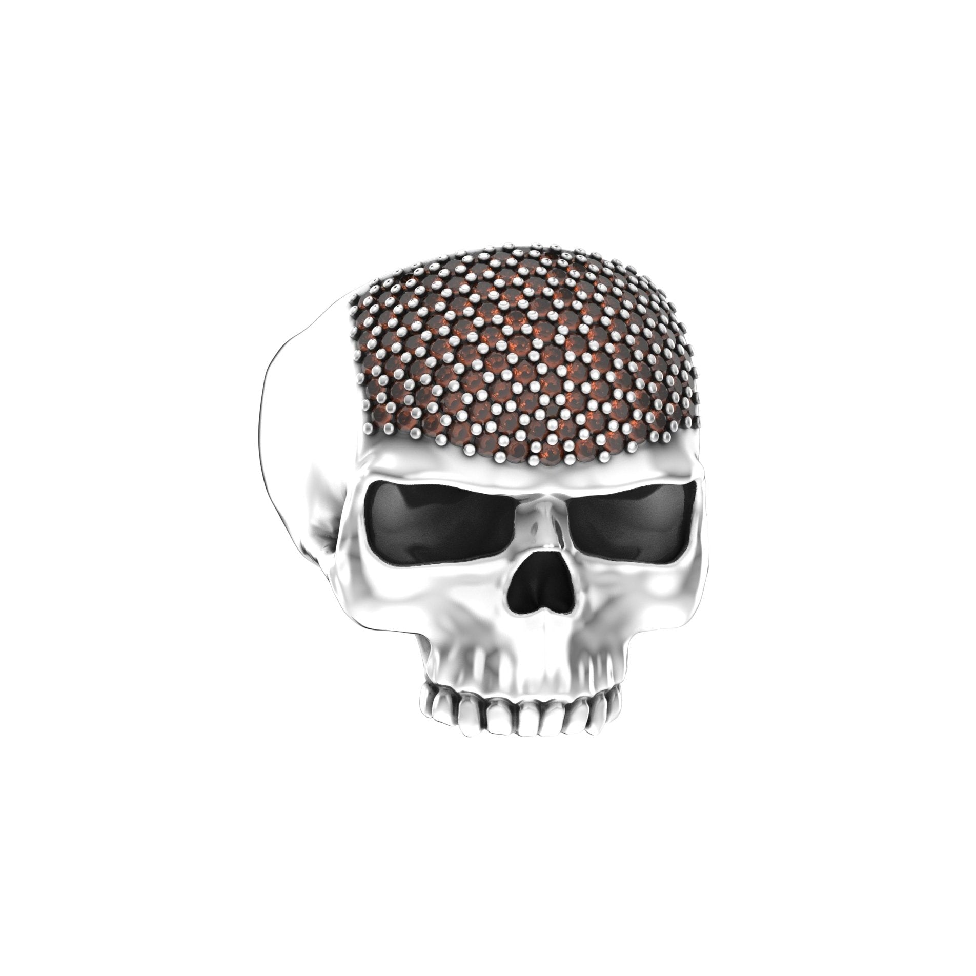 Ántrax Skull Ring – Pavé Ruby Edition | Solid Sterling Silver - BeckonJewel