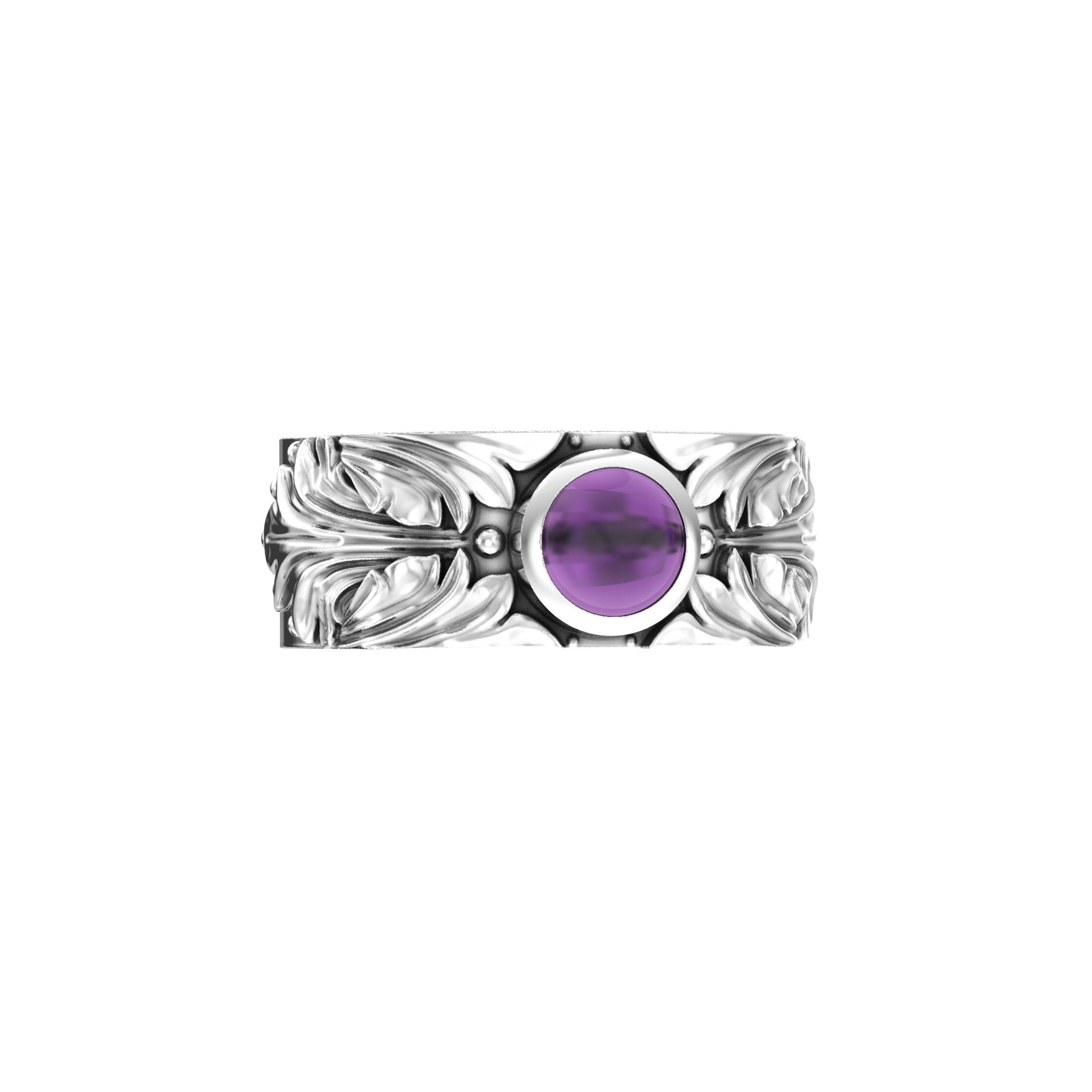 Court Filigree Ring – Amethyst | Sterling Silver - BeckonJewel