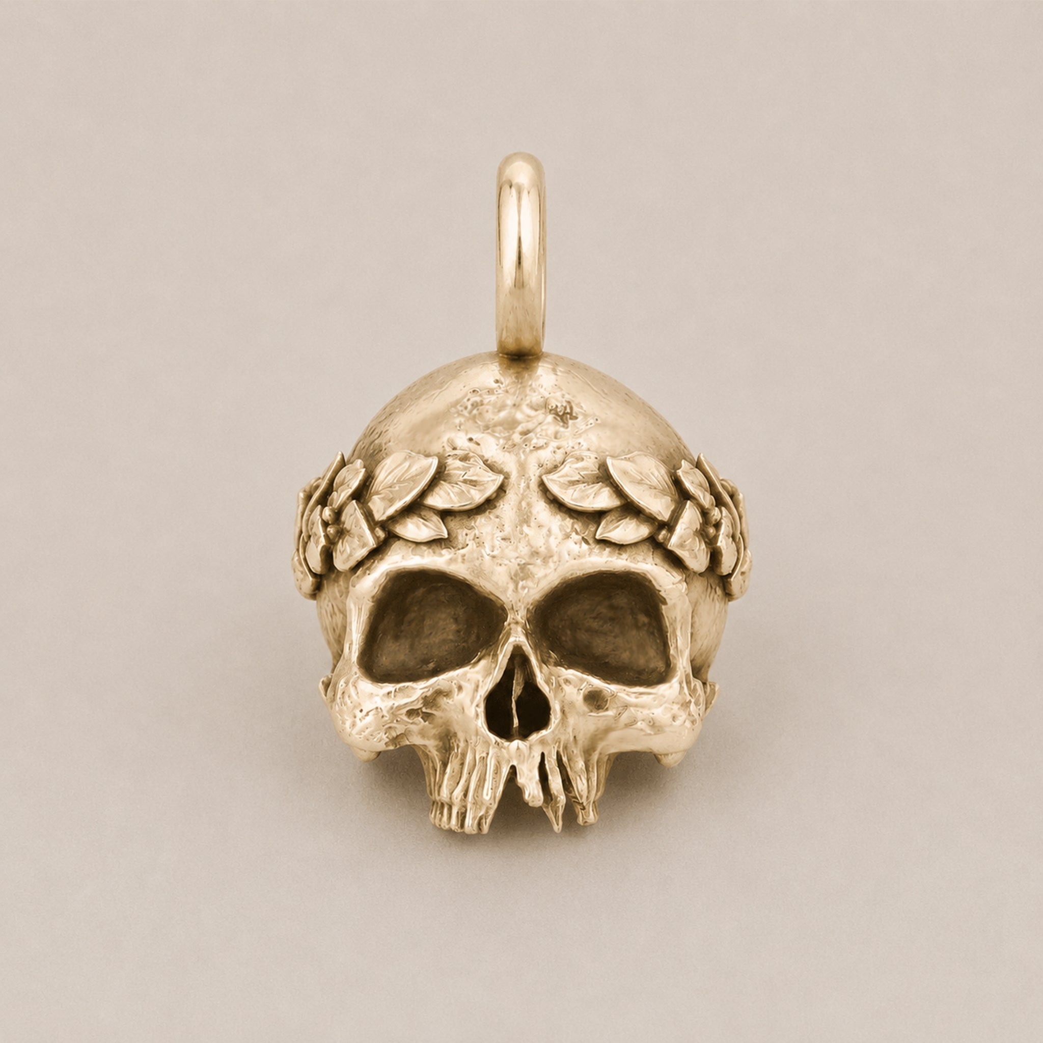 Fallen Empire Skull Pendant | Handcrafted Solid 9ct Yellow Gold - BeckonJewel