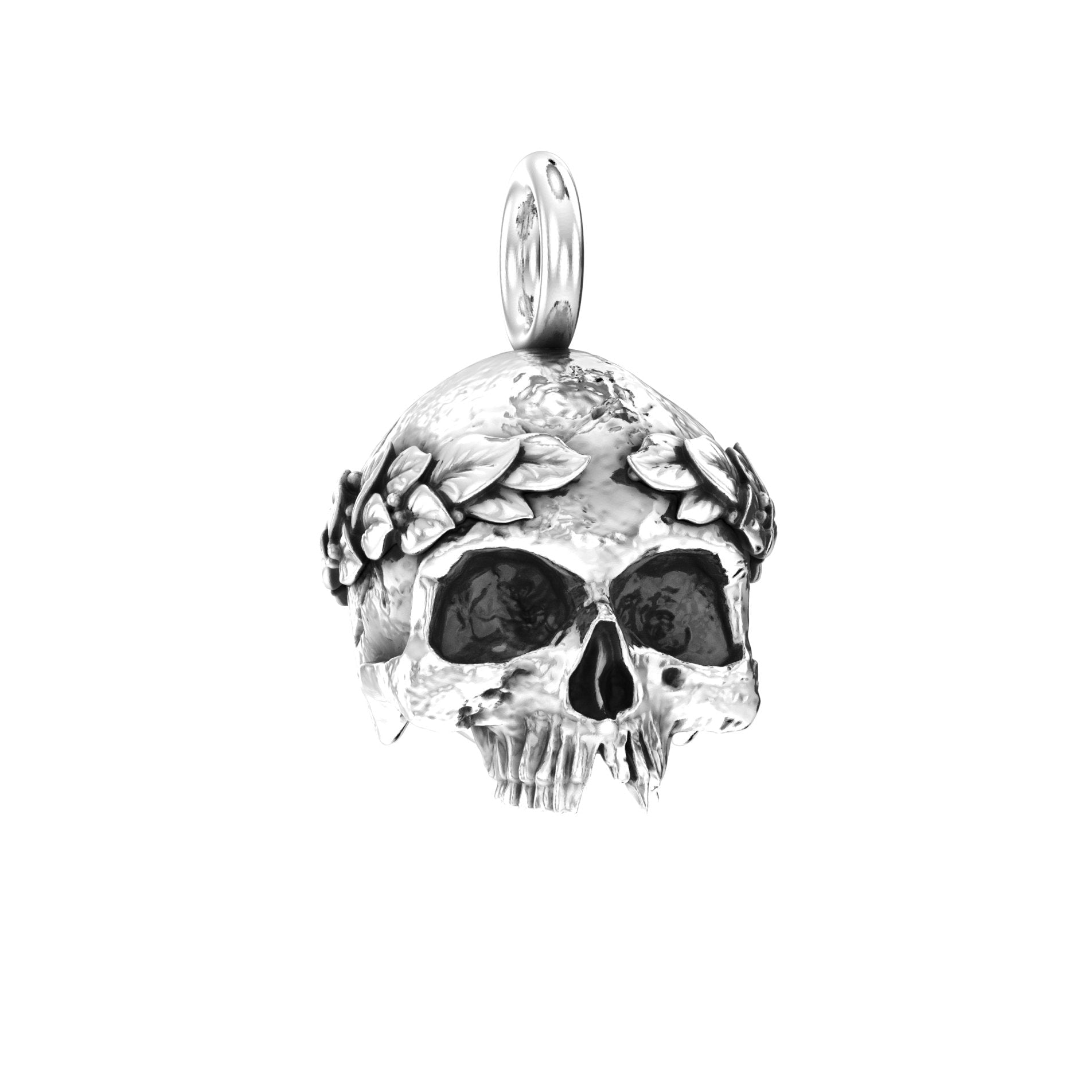Fallen Empire Skull Pendant | Handcrafted Solid Sterling Silver - BeckonJewel