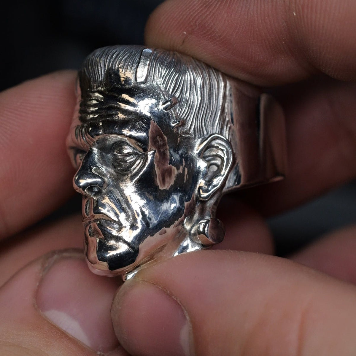Frankenstein’s Monster Ring – Sterling Silver - BeckonJewel