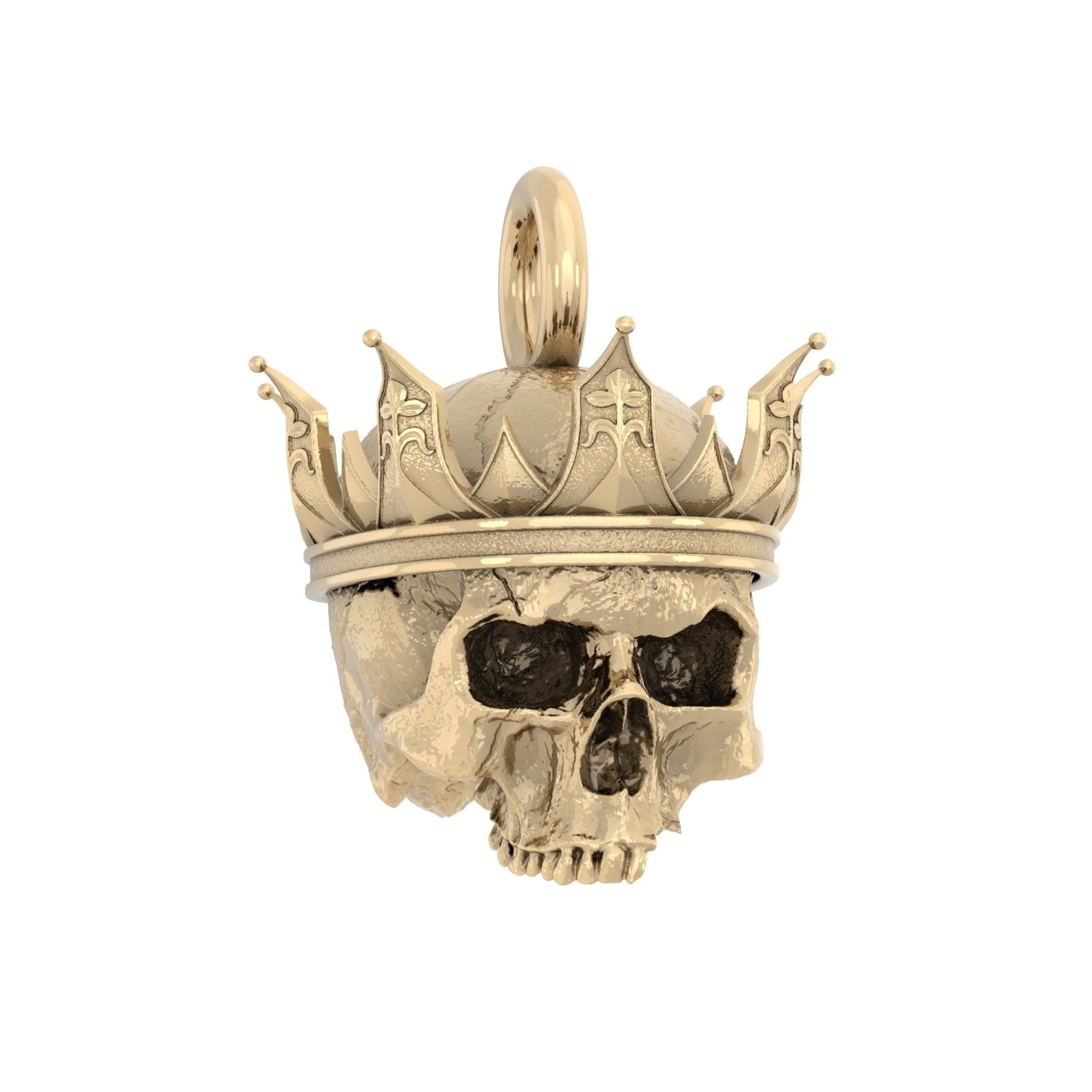 Liege Skull Pendant | Handcrafted Solid 9ct Yellow Gold - BeckonJewel