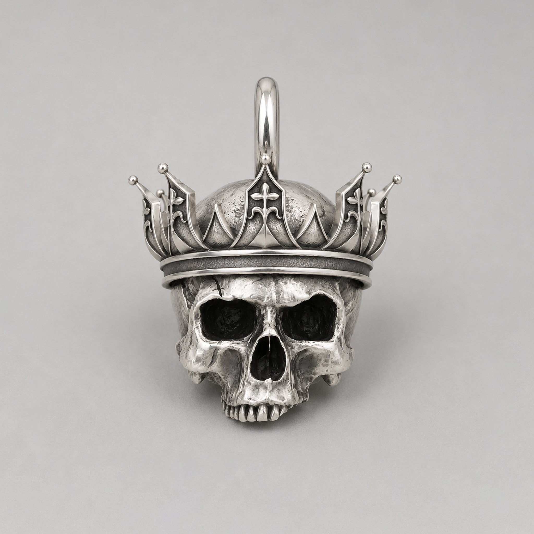 Liege Skull Pendant | Handcrafted Solid Sterling Silver - BeckonJewel