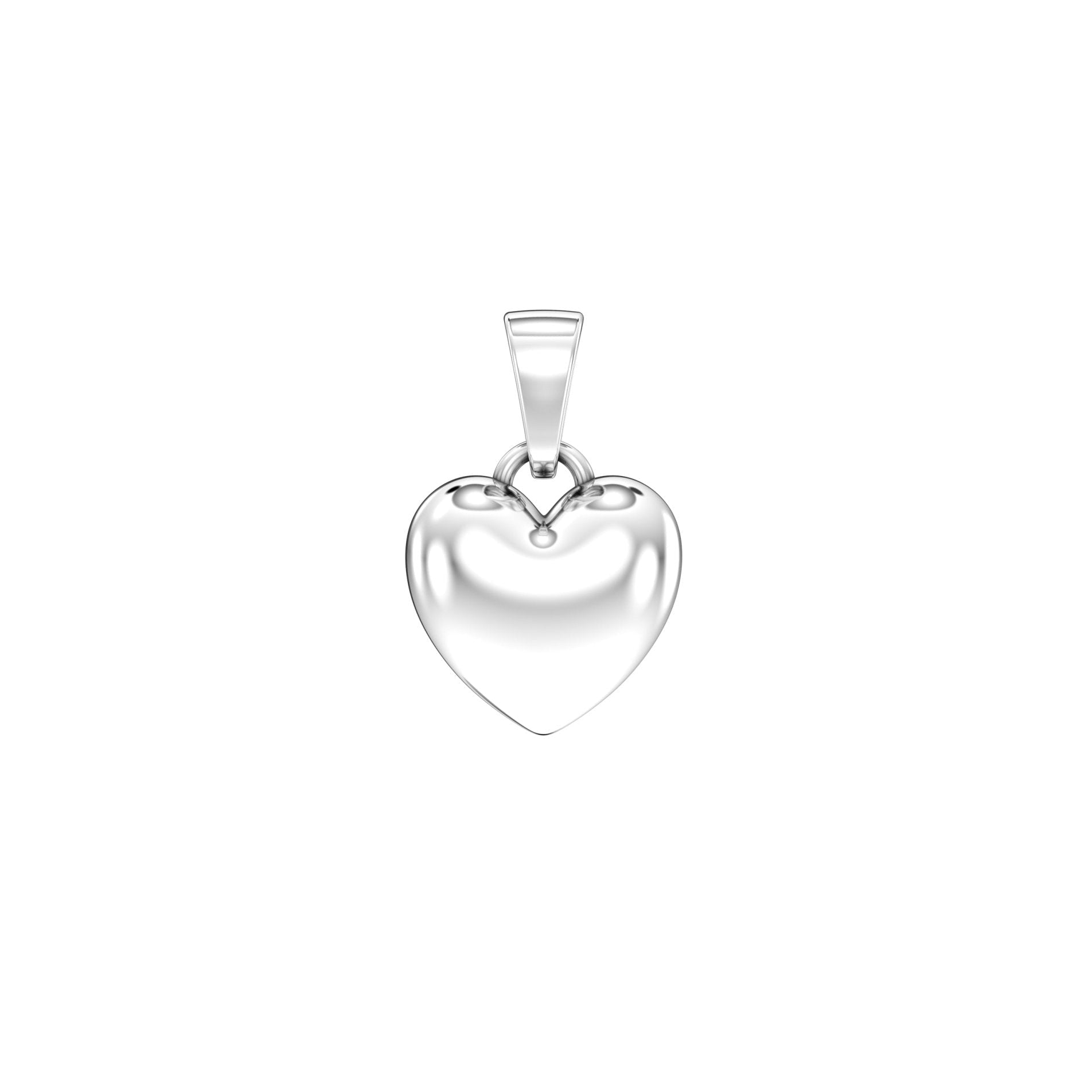 Solid Heart Pendant | Handcrafted Solid Sterling Silver - BeckonJewel