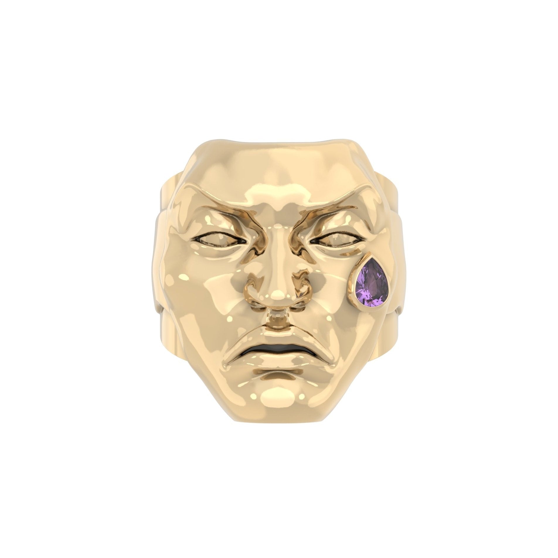 Tear of Resilience Ring – Amethyst | 9ct Yellow Gold - BeckonJewel