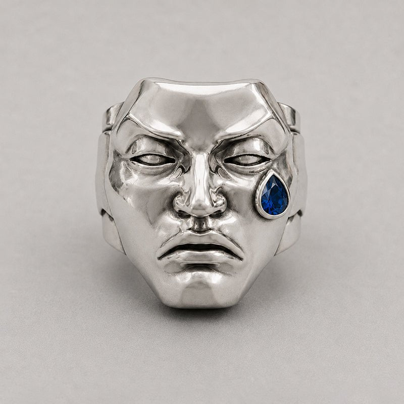 Tear of Resilience Ring – Blue Sapphire | Sterling Silver - BeckonJewel