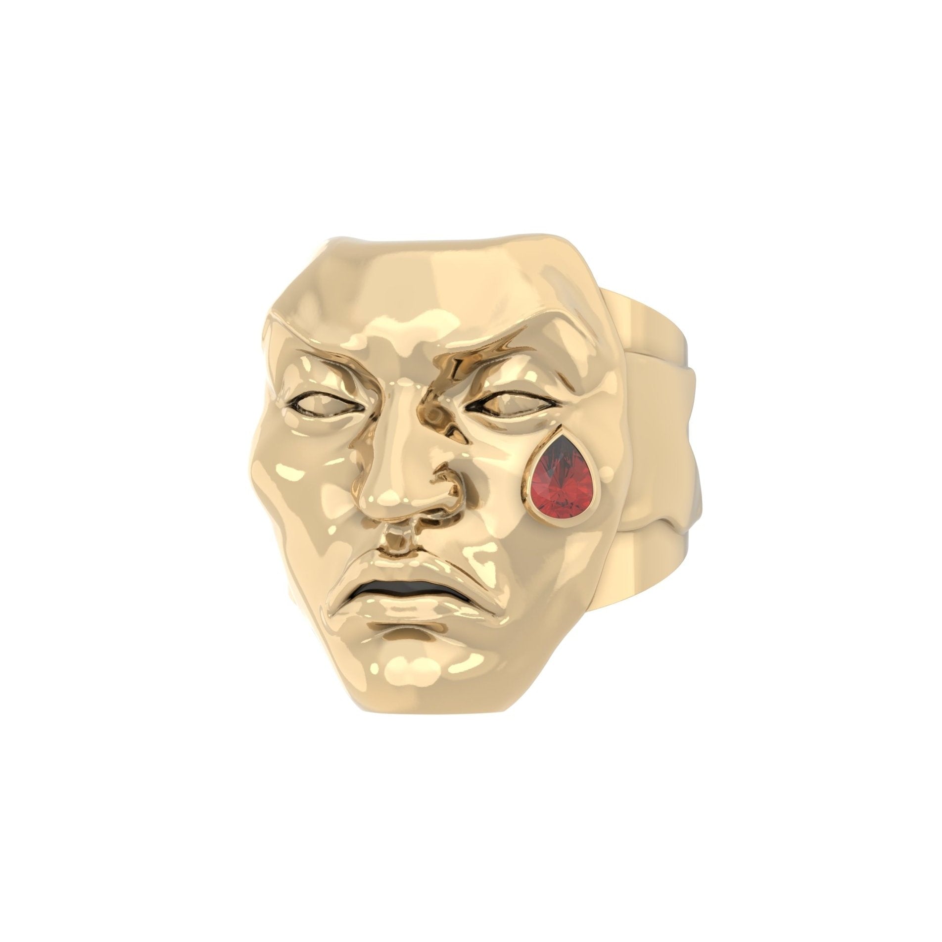 Tear of Resilience Ring – Garnet | 9ct Yellow Gold - BeckonJewel