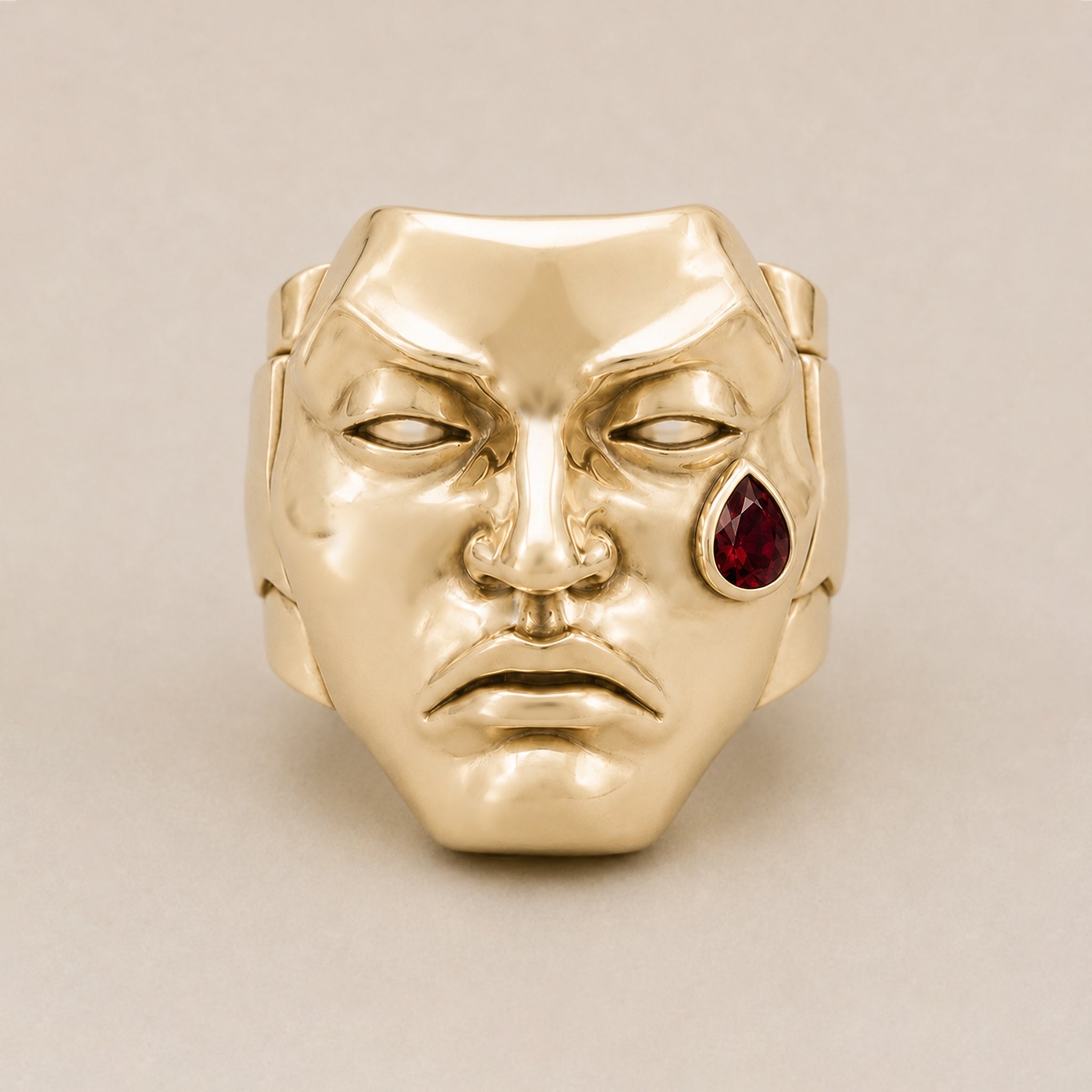 Tear of Resilience Ring – Garnet | 9ct Yellow Gold - BeckonJewel