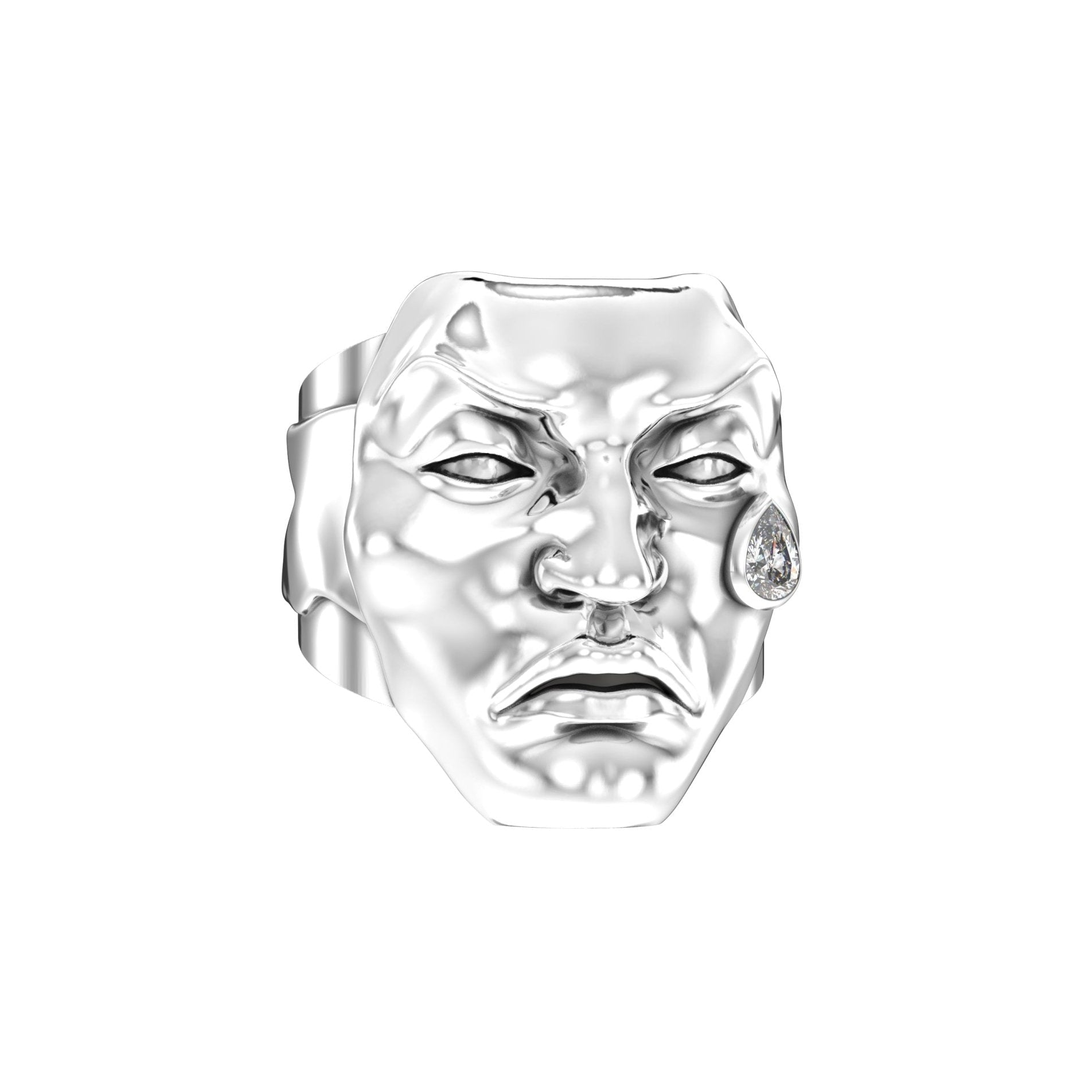 Tear of Resilience Ring – Moissanite | Sterling Silver - BeckonJewel