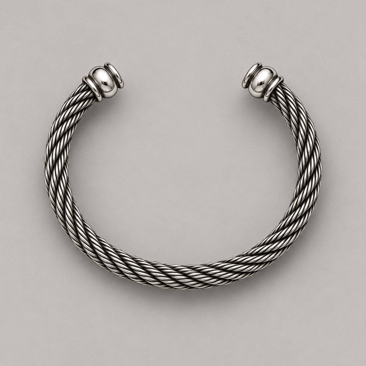 THE TWISTED ROPE BANGLE – STERLING SILVER - BeckonJewel