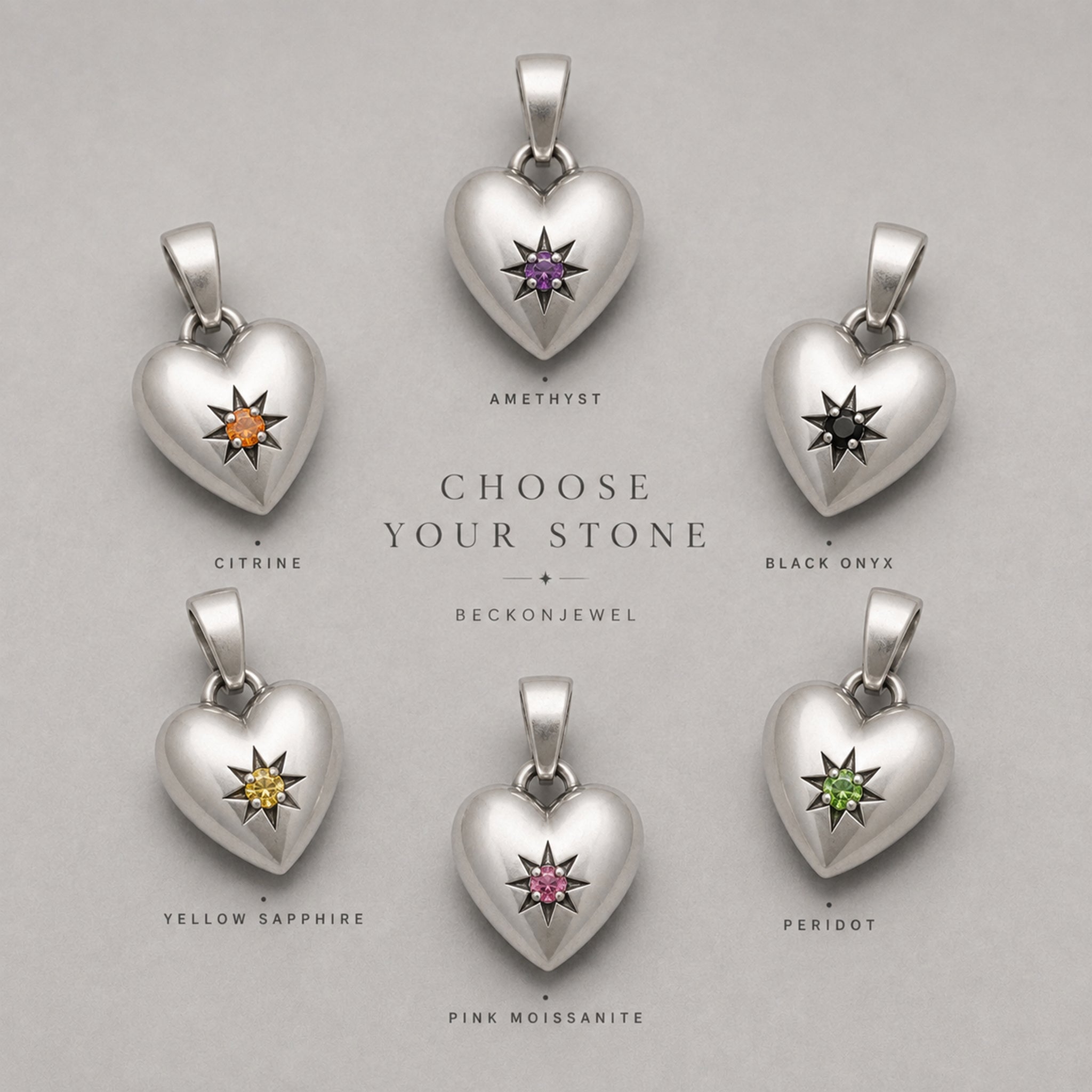 STARSTRUCK HEART PENDANT – STERLING SILVER