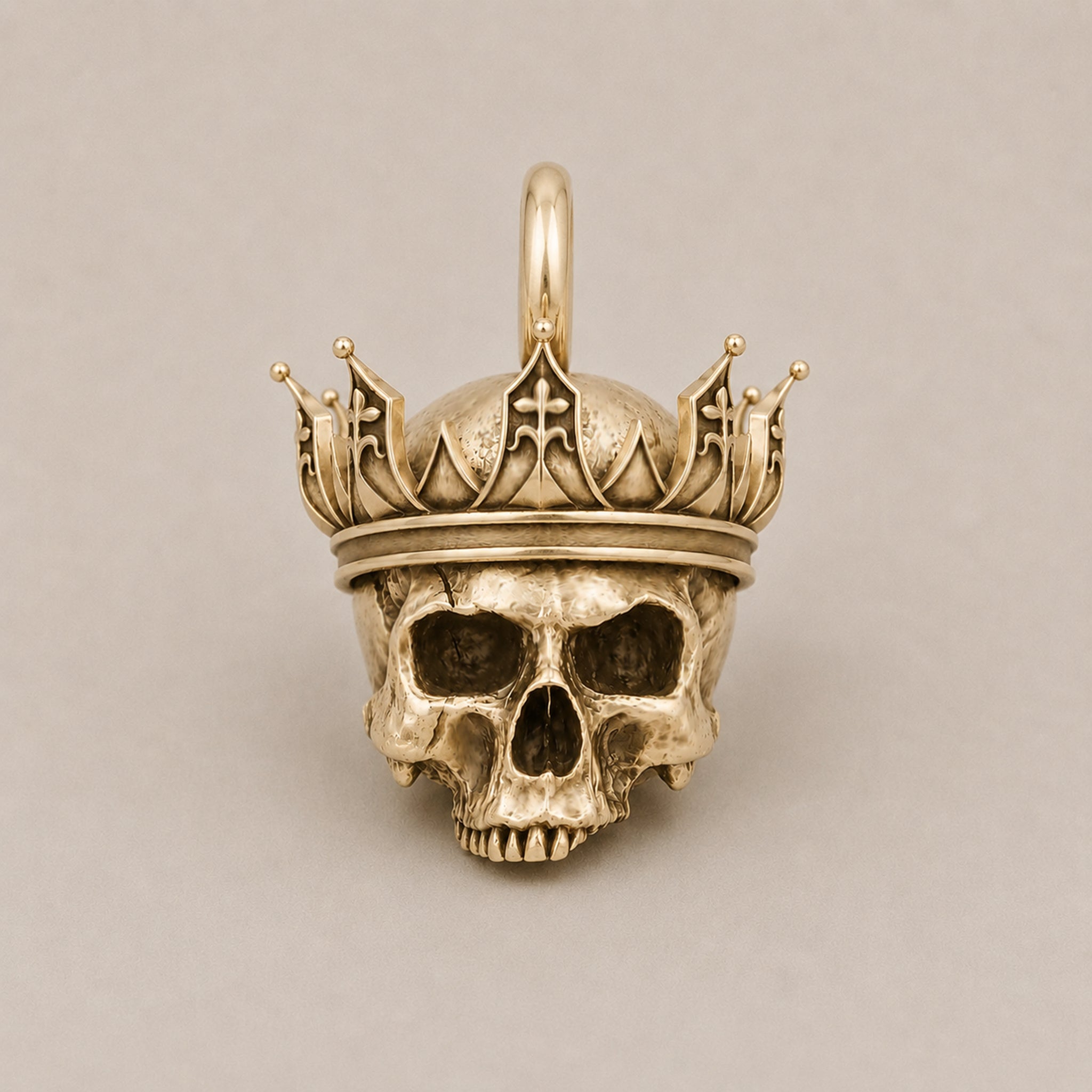 Liege Skull Pendant | Handcrafted Solid 9ct Yellow Gold