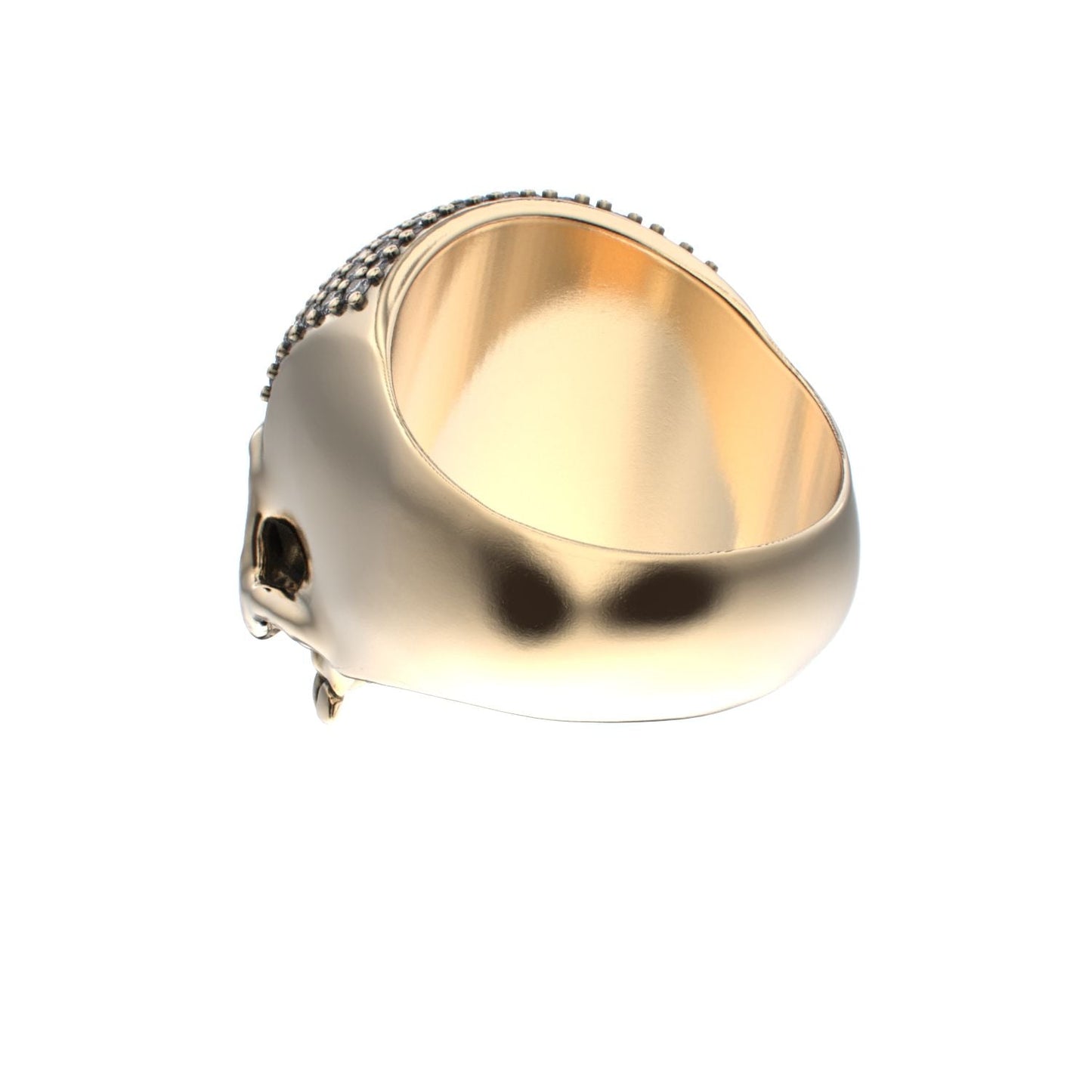 Antrax Pavè Skull Ring - Diamond - 9ct Gold - BeckonJewel