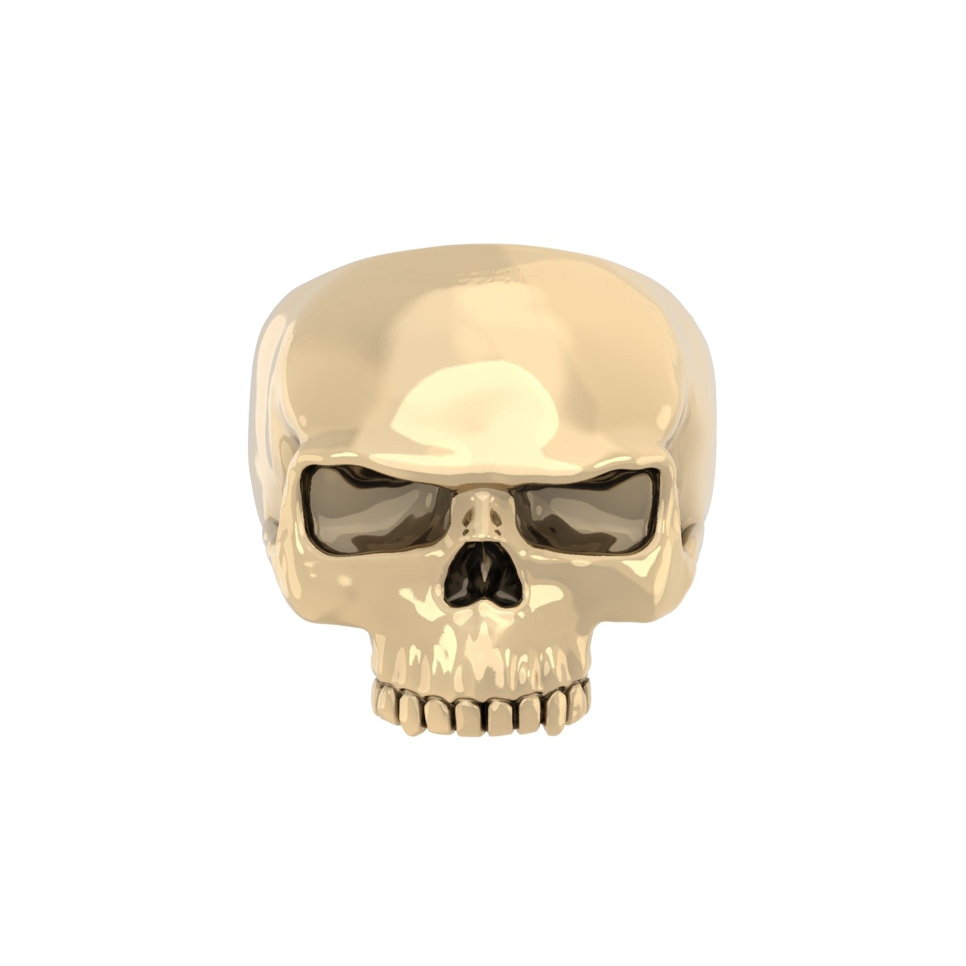 Ántrax Skull Ring – Handcrafted 9ct Yellow Gold - BeckonJewel