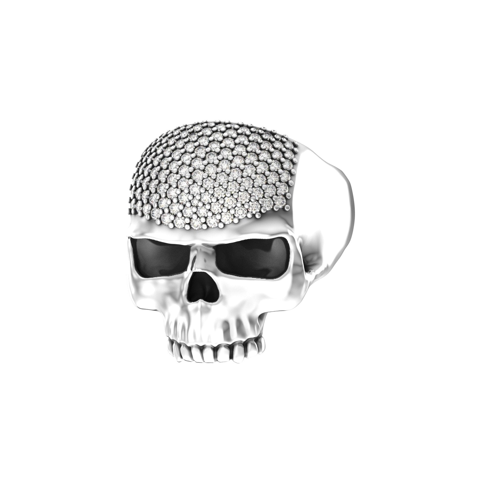 Ántrax Skull Ring – Pavé Diamond Edition | Solid Sterling Silver - BeckonJewel
