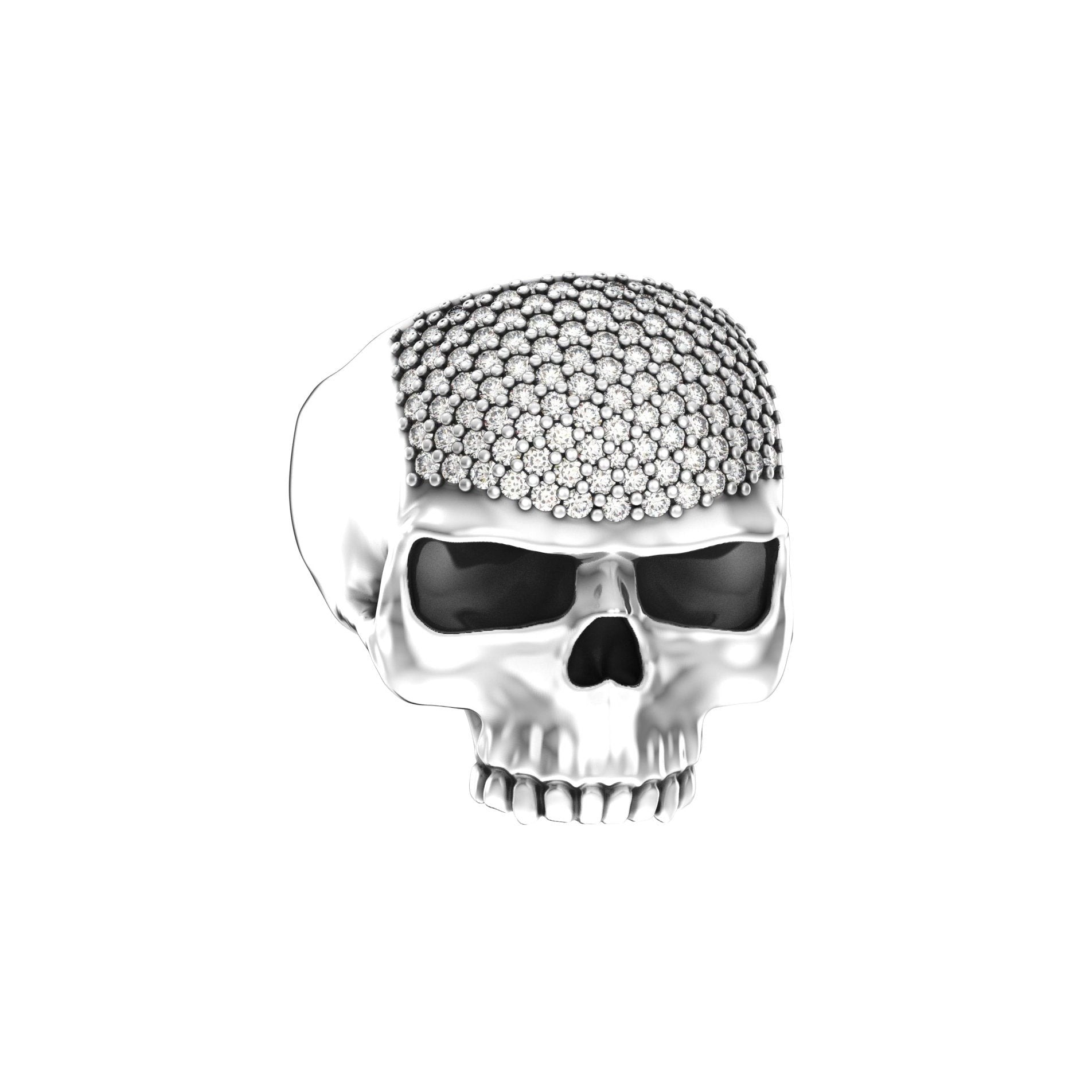 Ántrax Skull Ring – Pavé Diamond Edition | Solid Sterling Silver - BeckonJewel