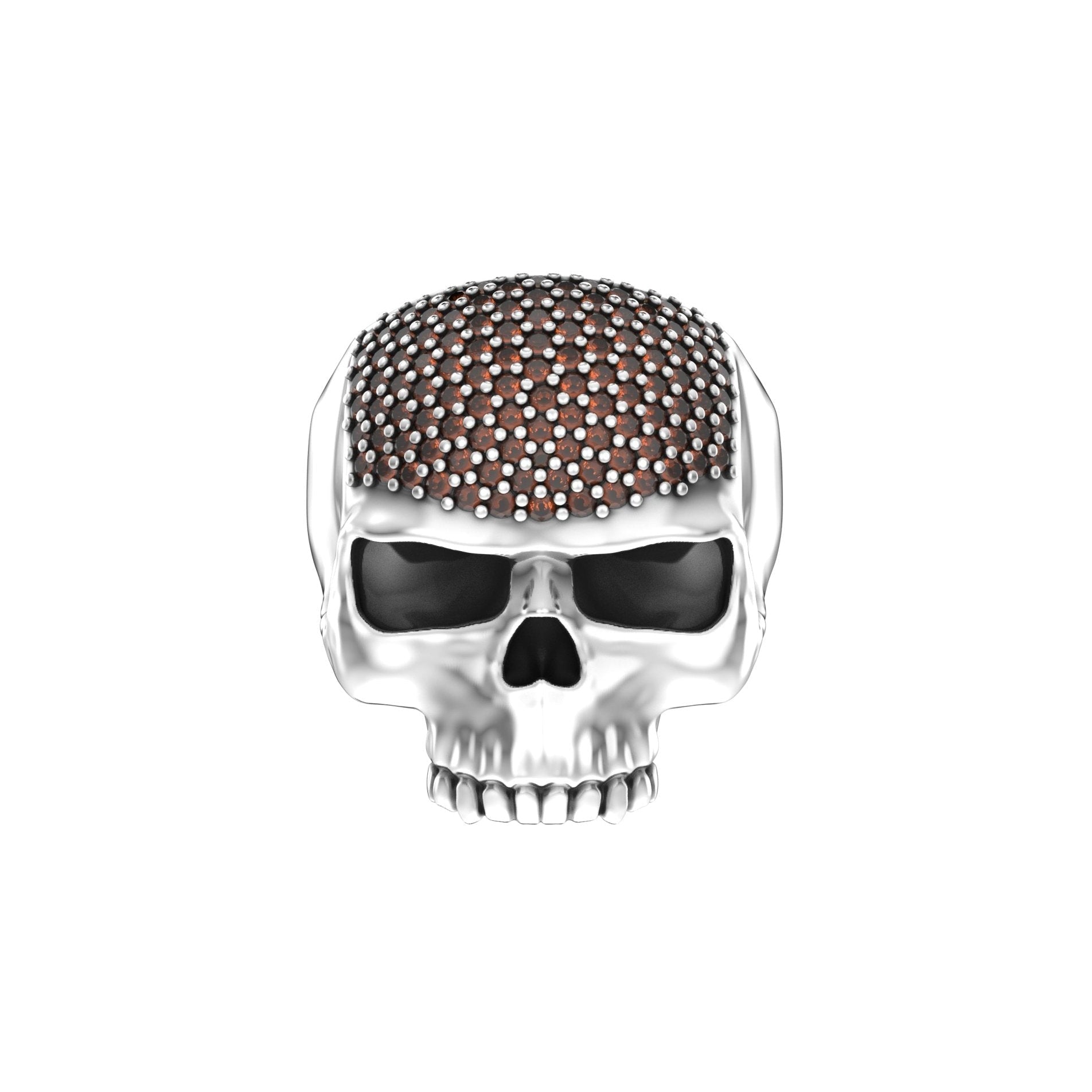 Ántrax Skull Ring – Pavé Ruby Edition | Solid Sterling Silver - BeckonJewel