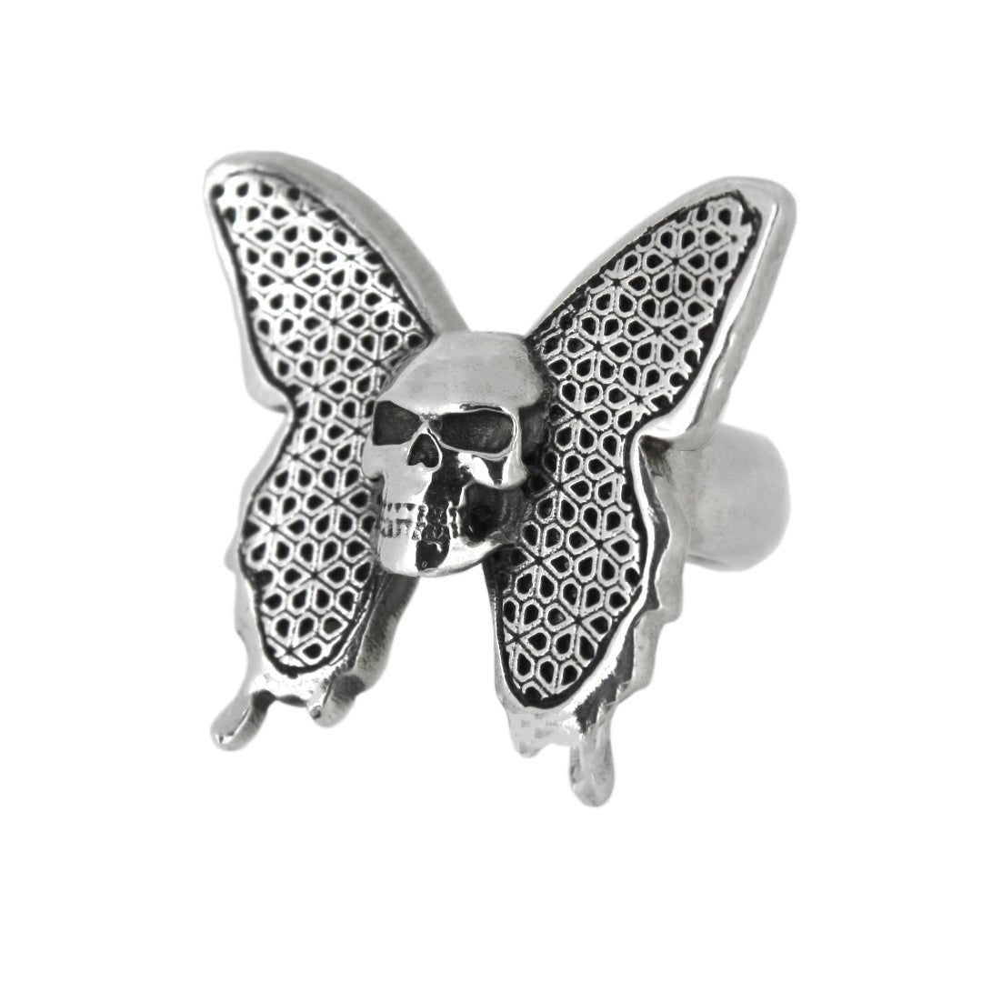 Butterfly Skull Ring - 925 Silver - BeckonJewel