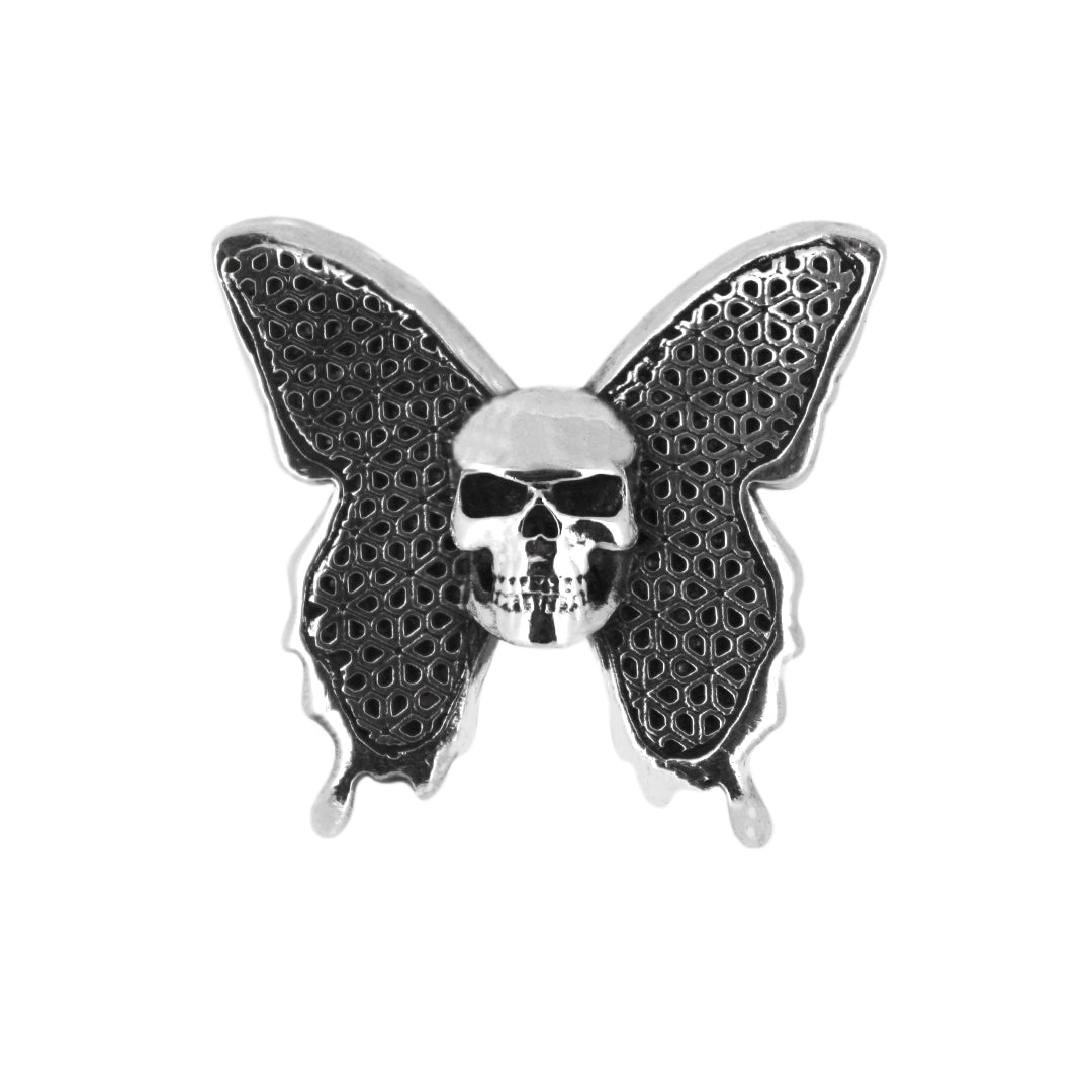 Butterfly Skull Ring - 925 Silver - BeckonJewel