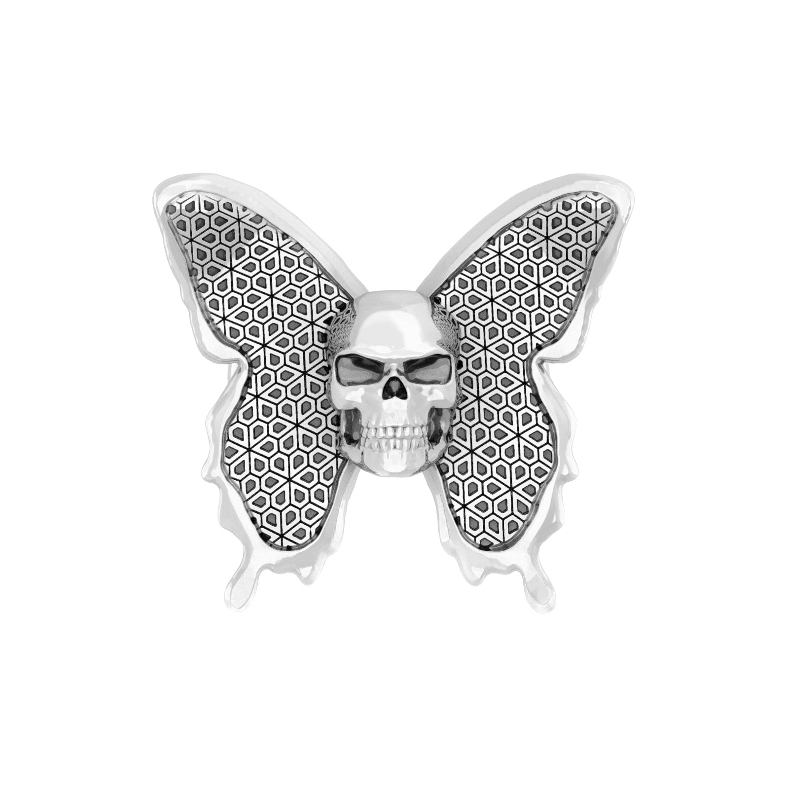 Butterfly Skull Ring | Sterling Silver - BeckonJewel