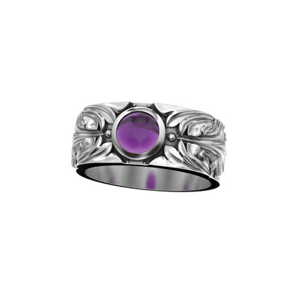 Court Filigree Ring - Amethyst - 925 Silver - BeckonJewel