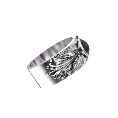 Court Filigree Ring - Amethyst - 925 Silver - BeckonJewel