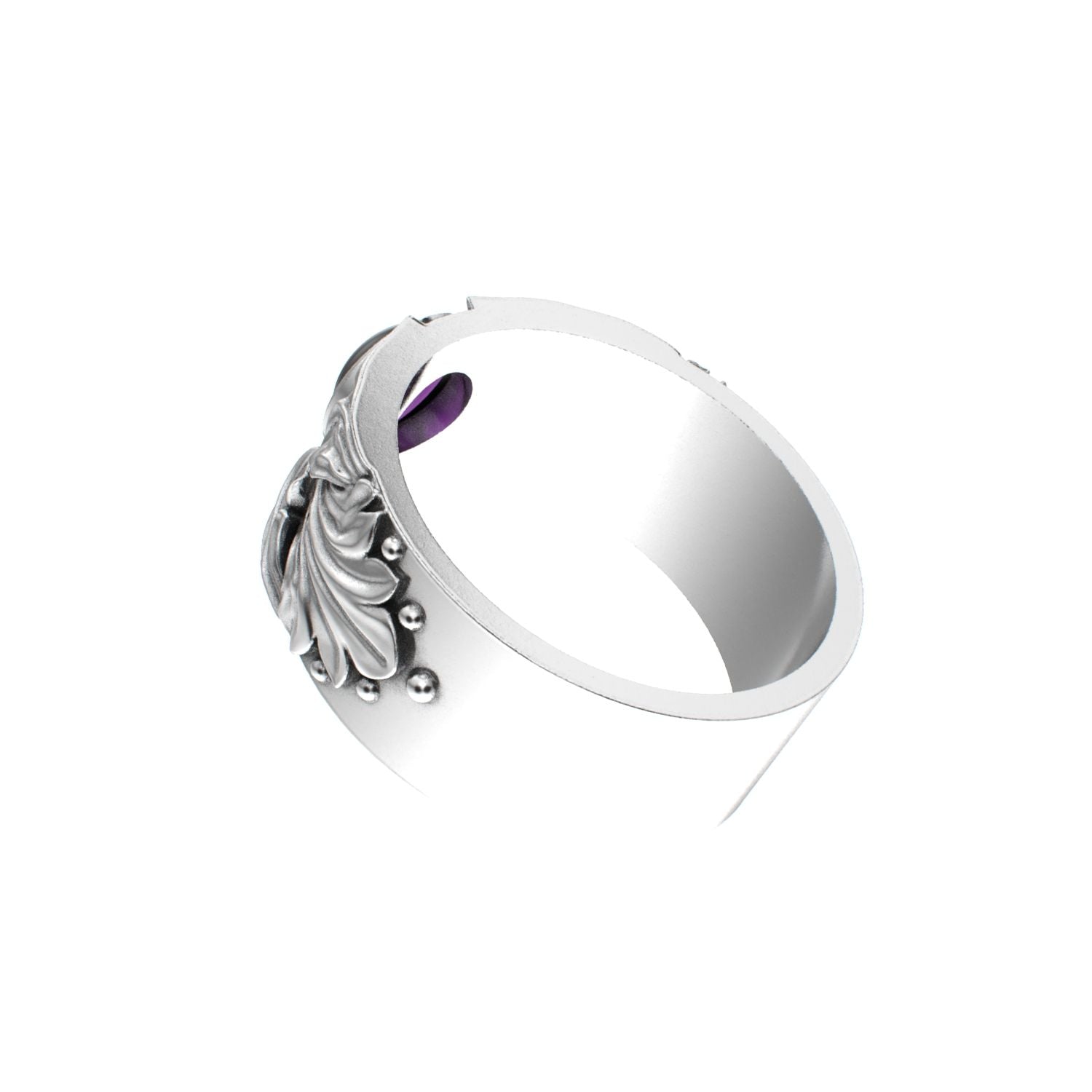 Court Filigree Ring - Amethyst - 925 Silver - BeckonJewel