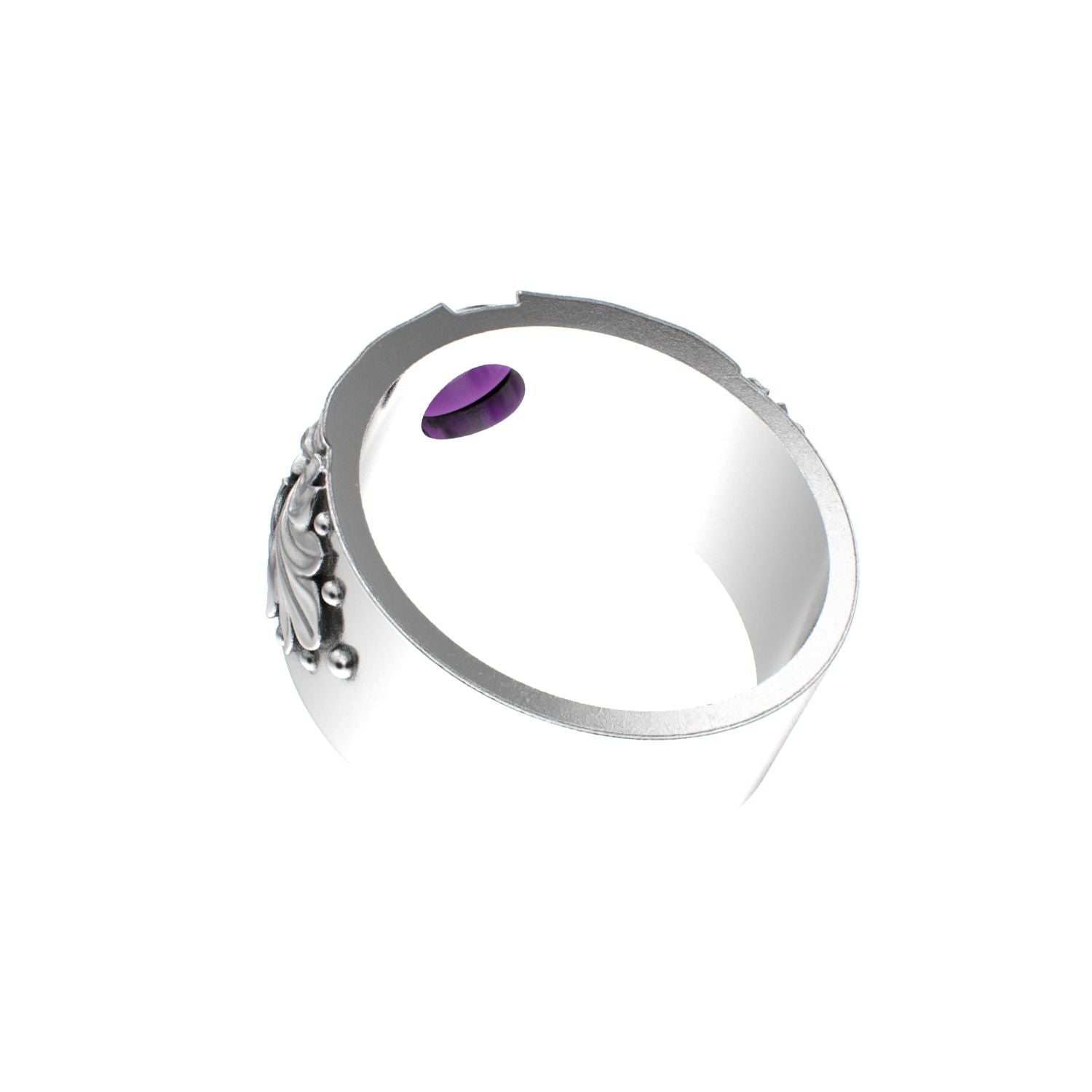 Court Filigree Ring - Amethyst - 925 Silver - BeckonJewel