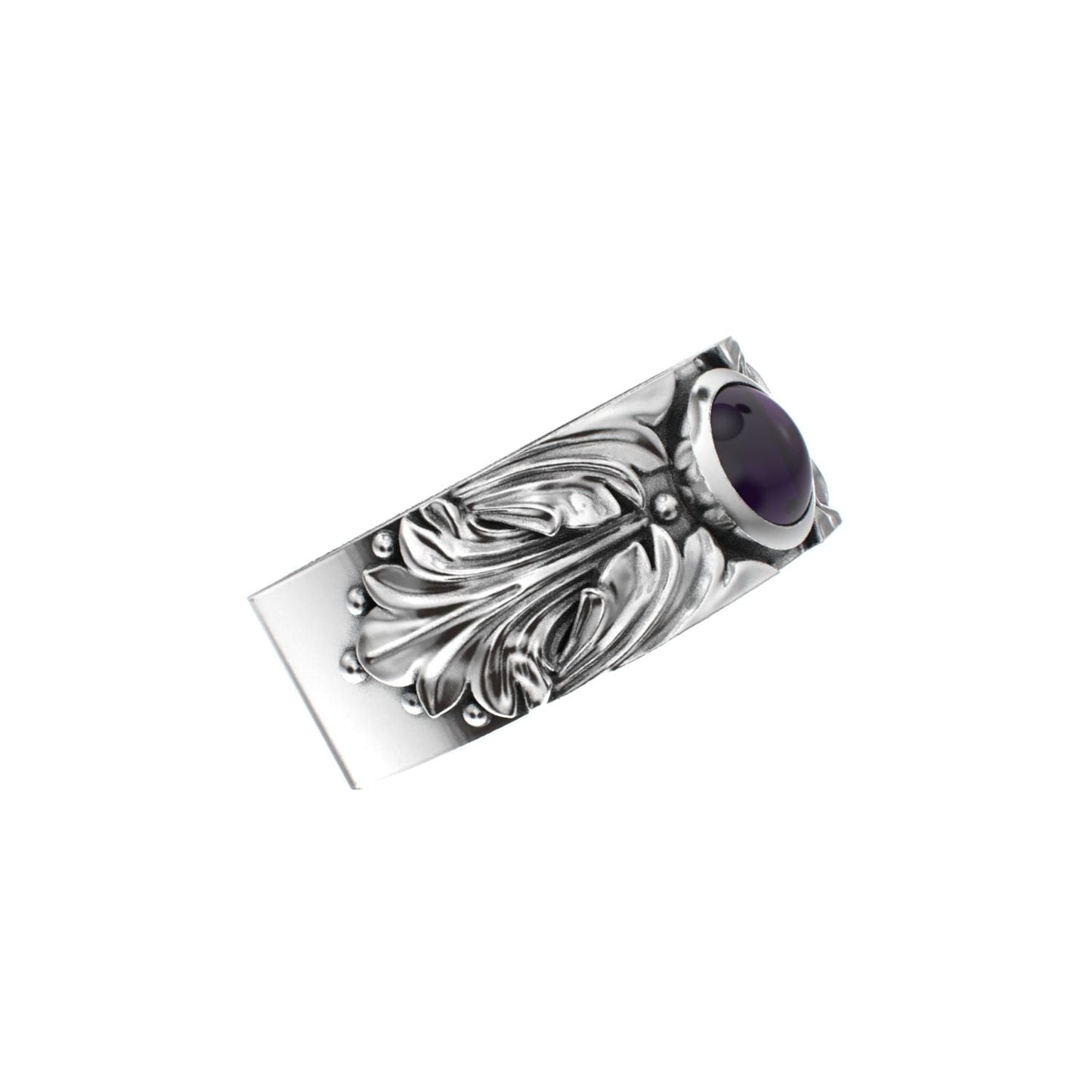 Court Filigree Ring - Amethyst - 925 Silver - BeckonJewel