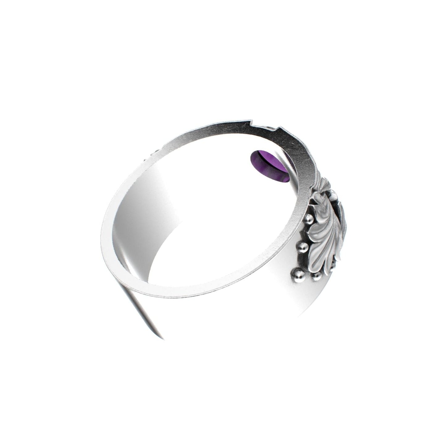 Court Filigree Ring - Amethyst - 925 Silver - BeckonJewel