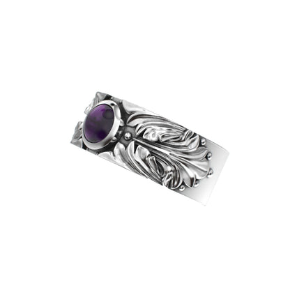 Court Filigree Ring - Amethyst - 925 Silver - BeckonJewel