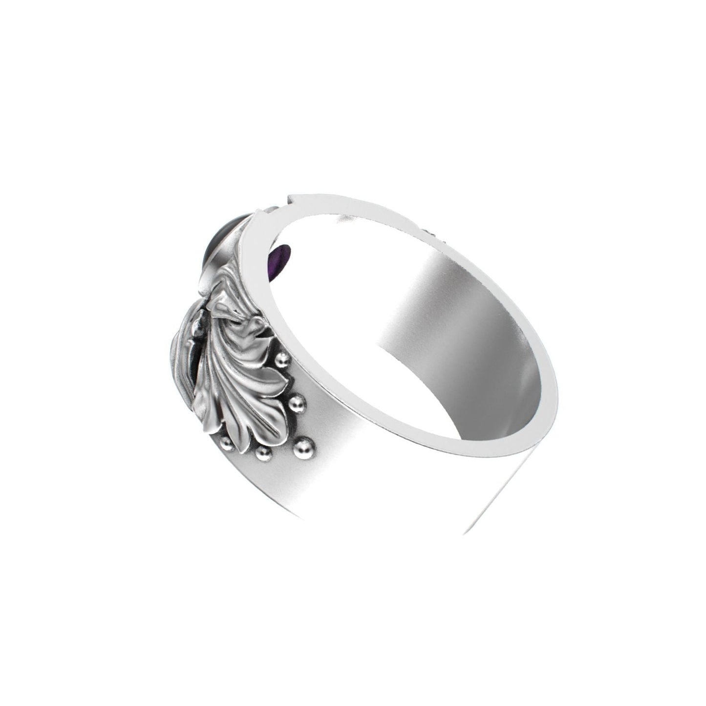 Court Filigree Ring - Amethyst - 925 Silver - BeckonJewel