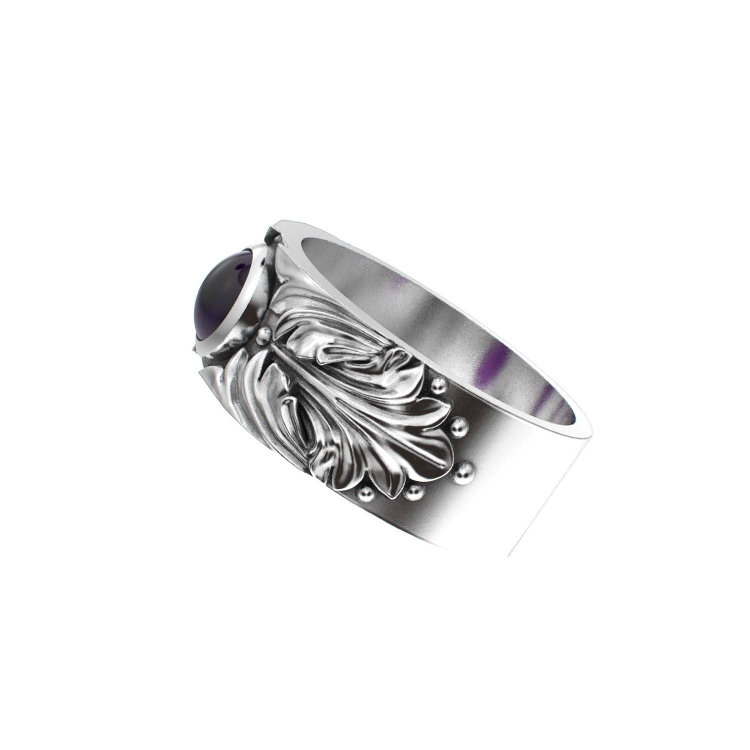 Court Filigree Ring - Amethyst - 925 Silver - BeckonJewel