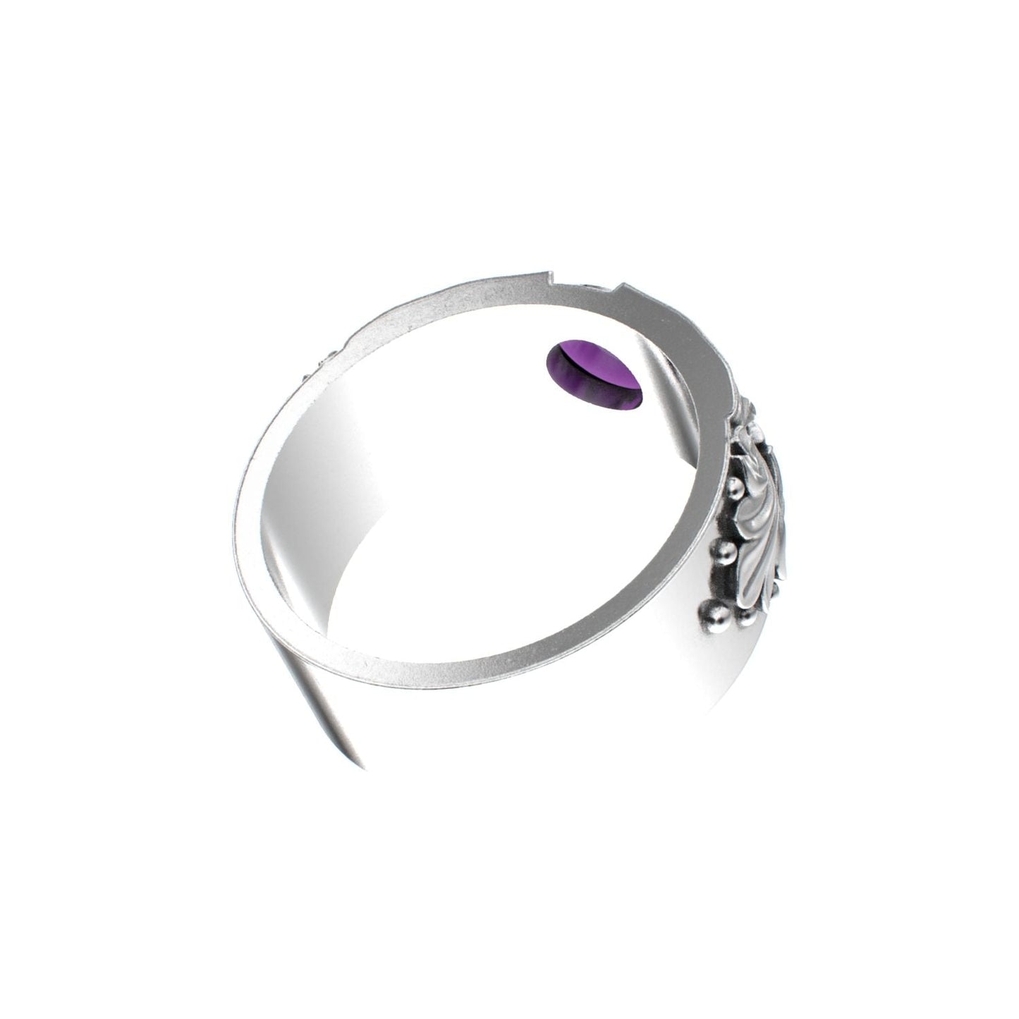 Court Filigree Ring - Amethyst - 925 Silver - BeckonJewel