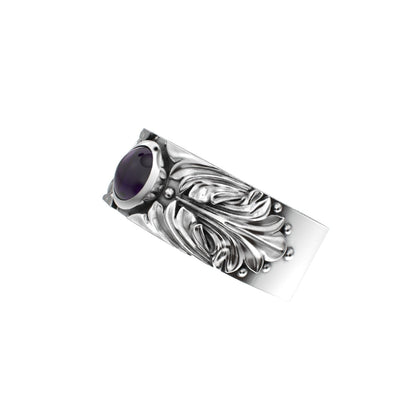 Court Filigree Ring - Amethyst - 925 Silver - BeckonJewel