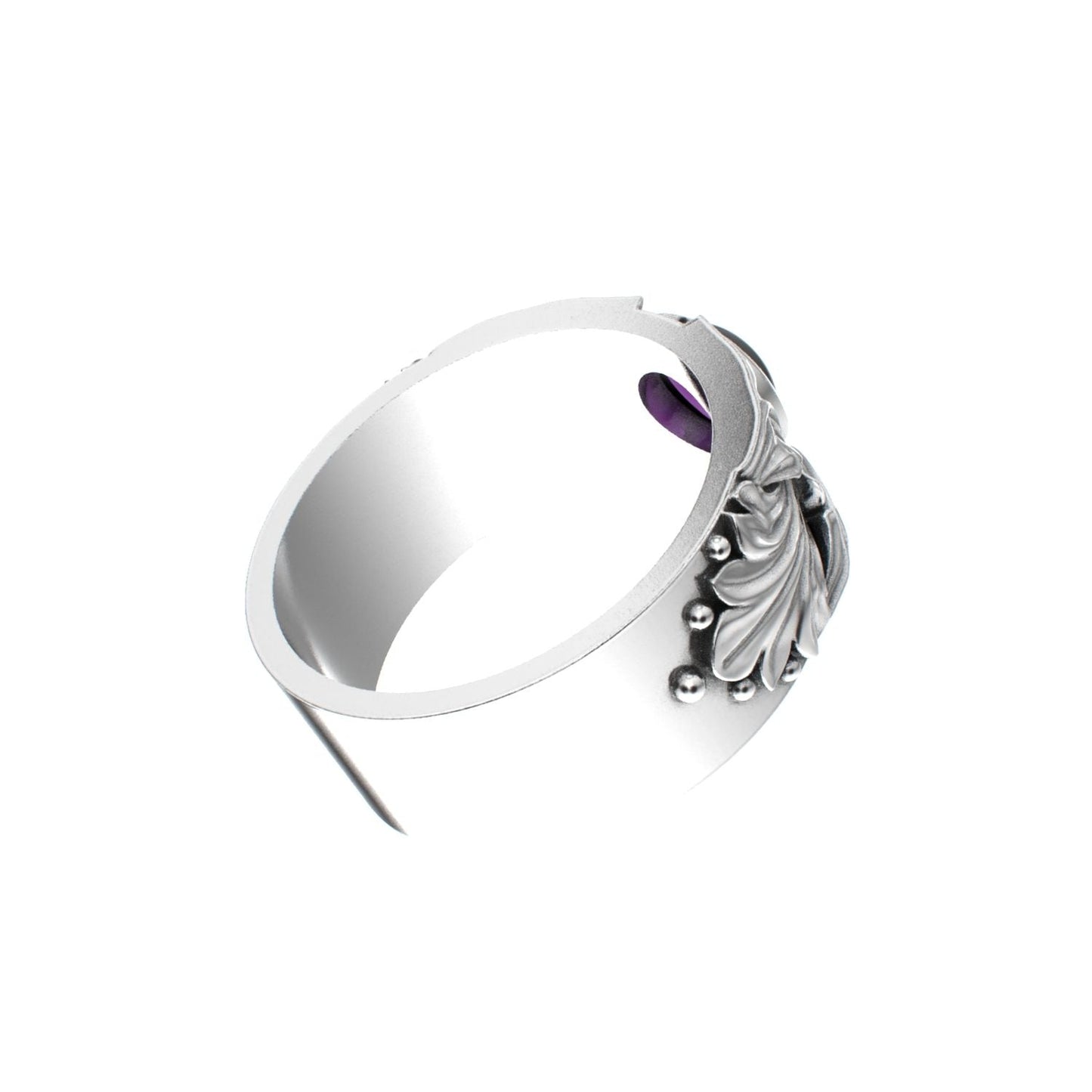 Court Filigree Ring - Amethyst - 925 Silver - BeckonJewel