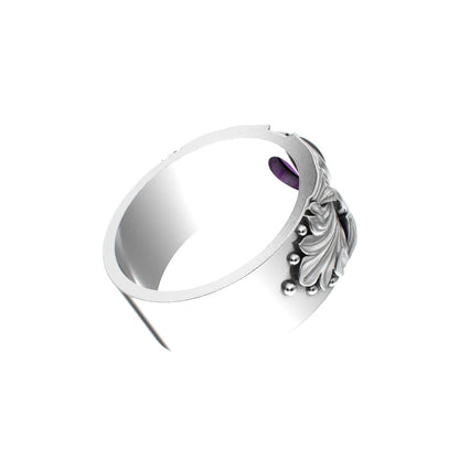 Court Filigree Ring - Amethyst - 925 Silver - BeckonJewel