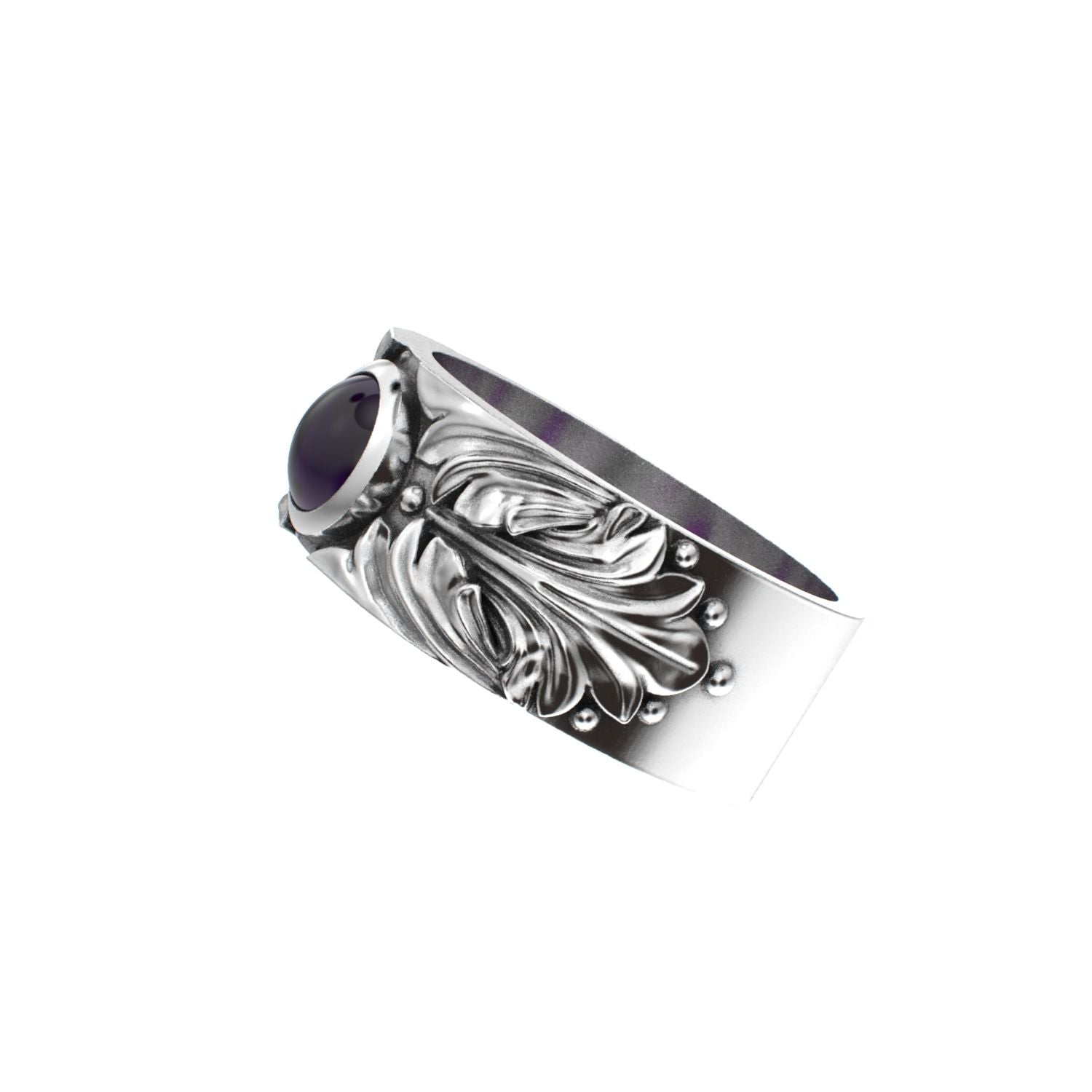 Court Filigree Ring - Amethyst - 925 Silver - BeckonJewel