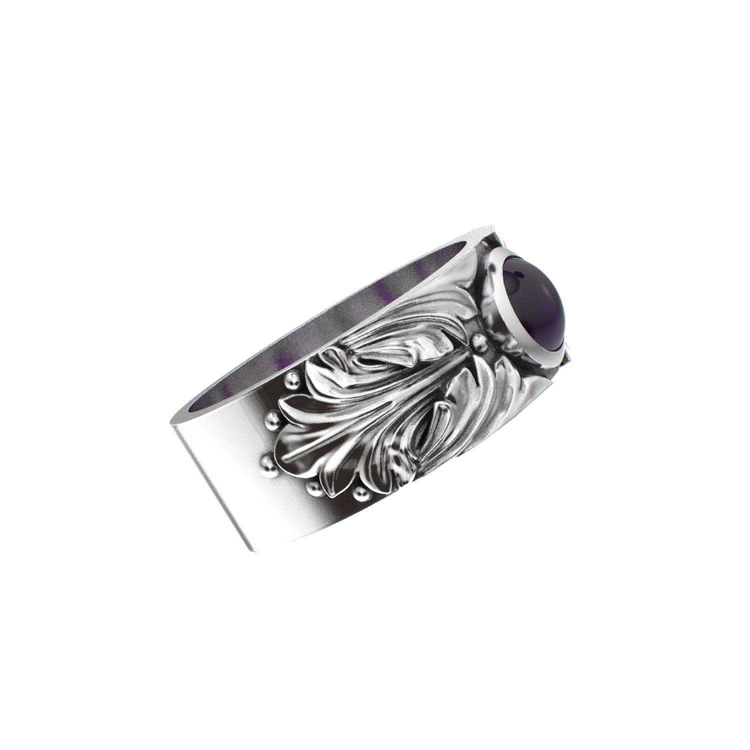 Court Filigree Ring - Amethyst - 925 Silver - BeckonJewel