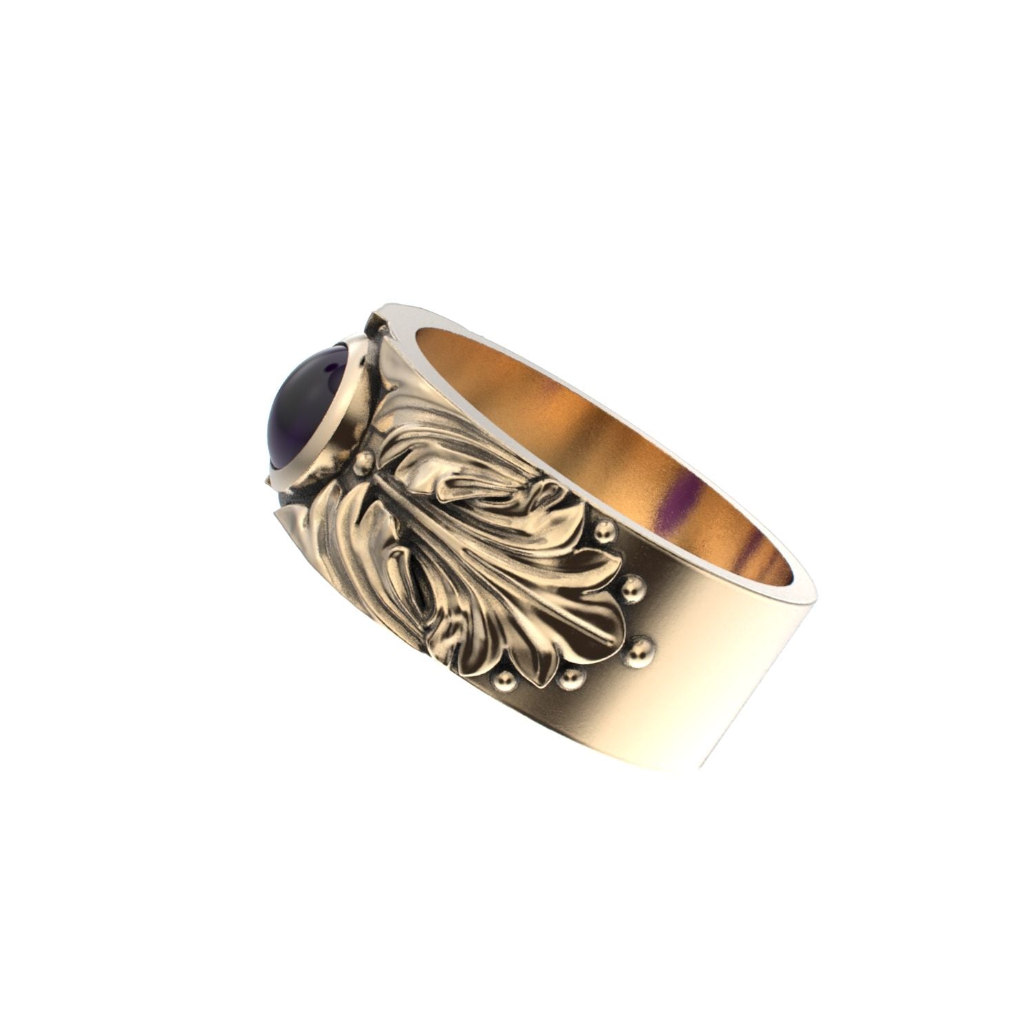 Court Filigree Ring - Amethyst - 9ct Gold - BeckonJewel