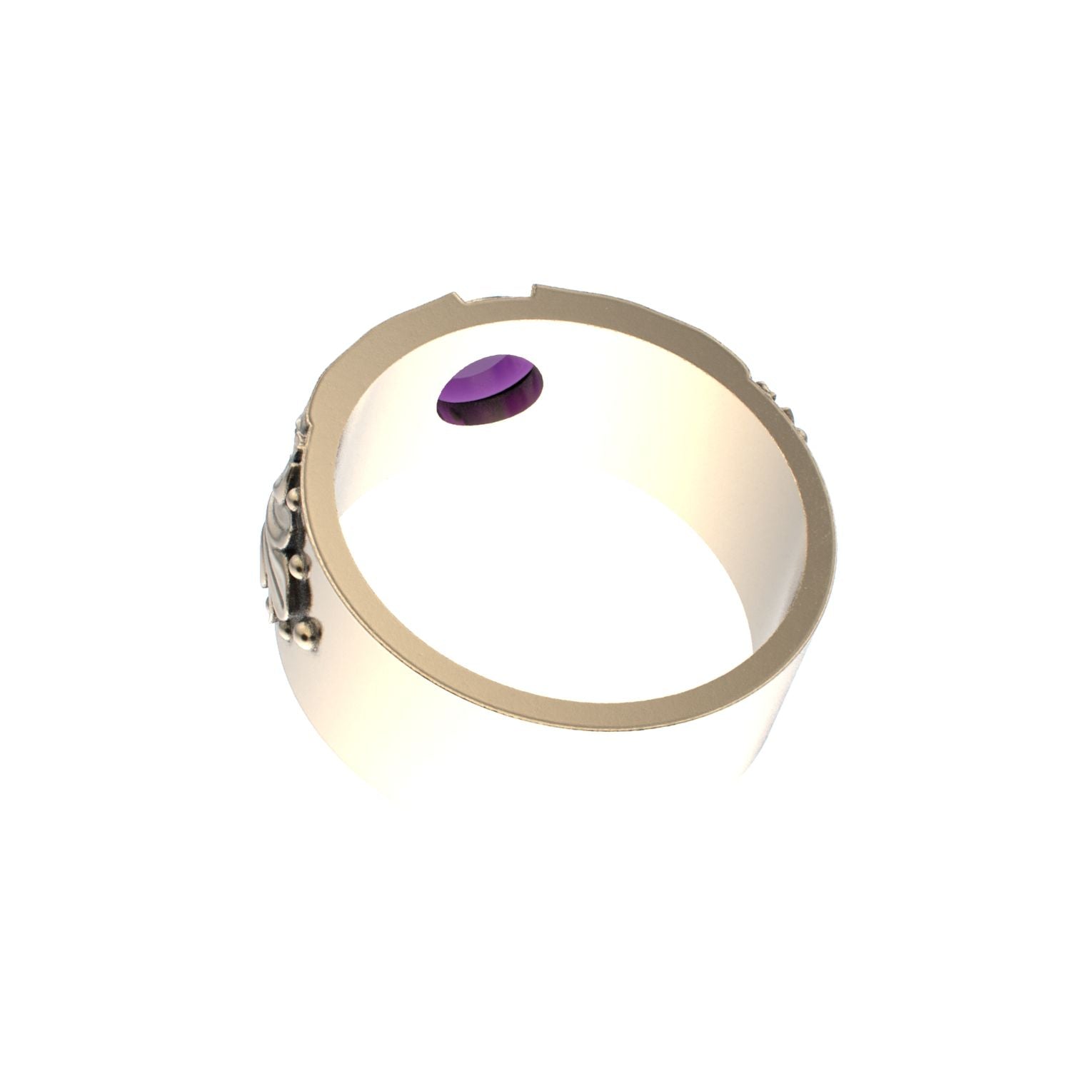 Court Filigree Ring - Amethyst - 9ct Gold - BeckonJewel