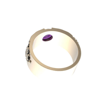 Court Filigree Ring - Amethyst - 9ct Gold - BeckonJewel