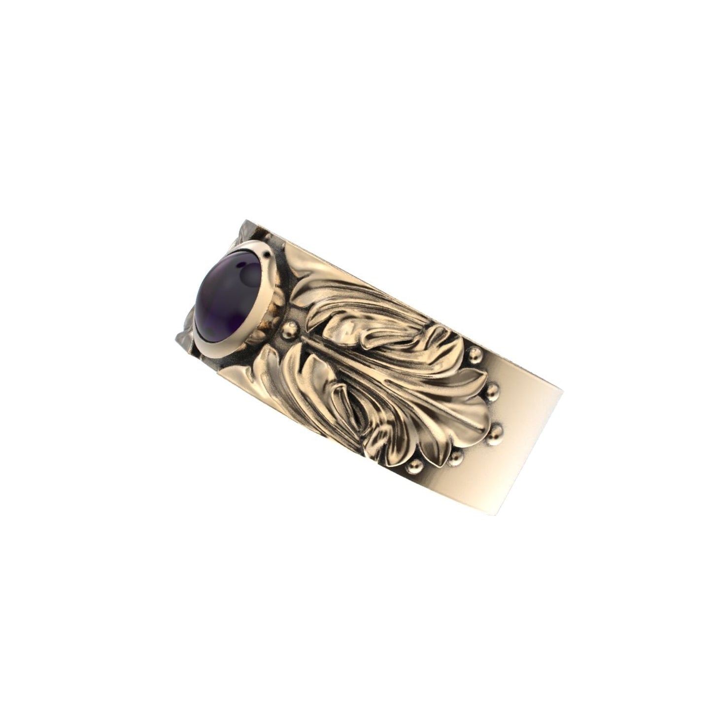 Court Filigree Ring - Amethyst - 9ct Gold - BeckonJewel