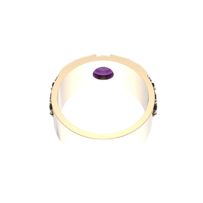 Court Filigree Ring - Amethyst - 9ct Gold - BeckonJewel