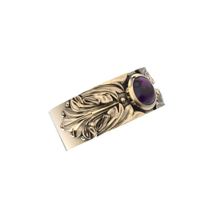 Court Filigree Ring - Amethyst - 9ct Gold - BeckonJewel